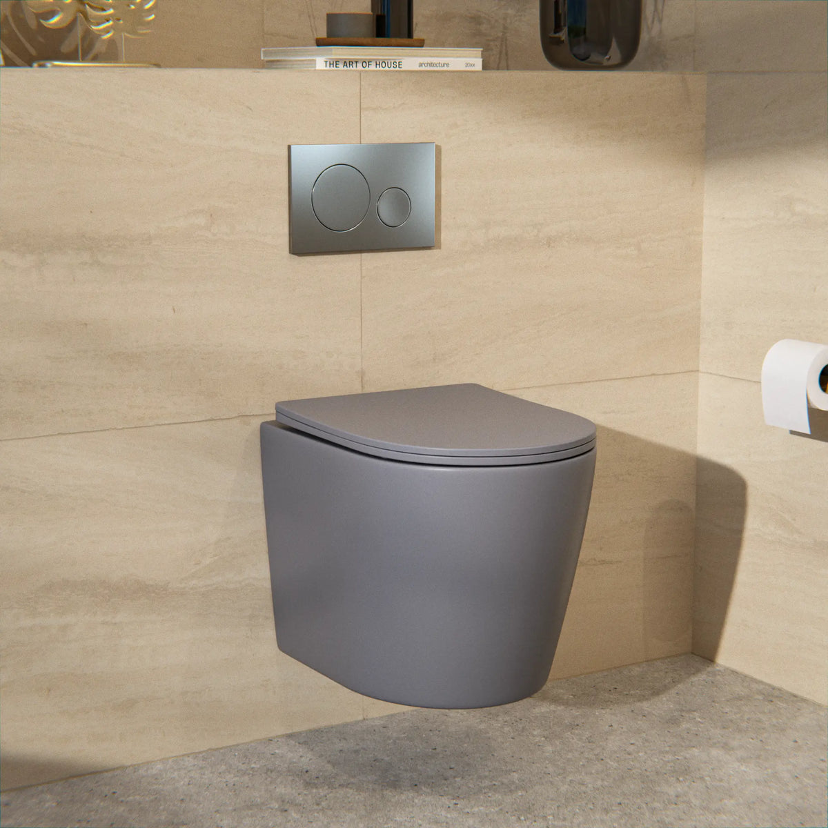 Mirlux betjeningsplade - Grå - ABS Plast DualFlush
