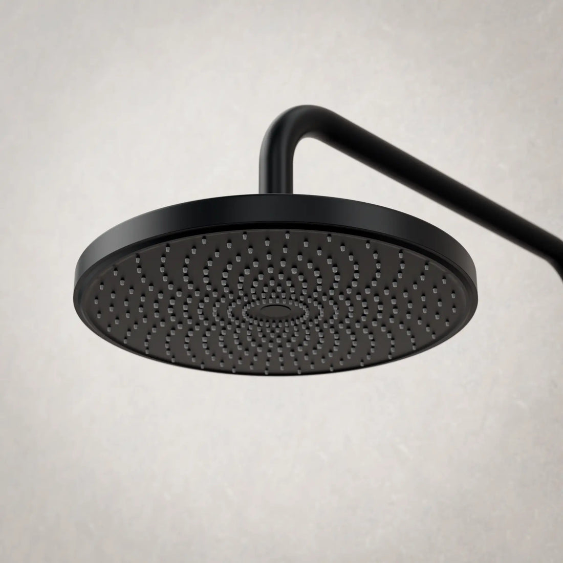 Regnbruser Elin - Mat sort med termostatarmatur - 22 cm