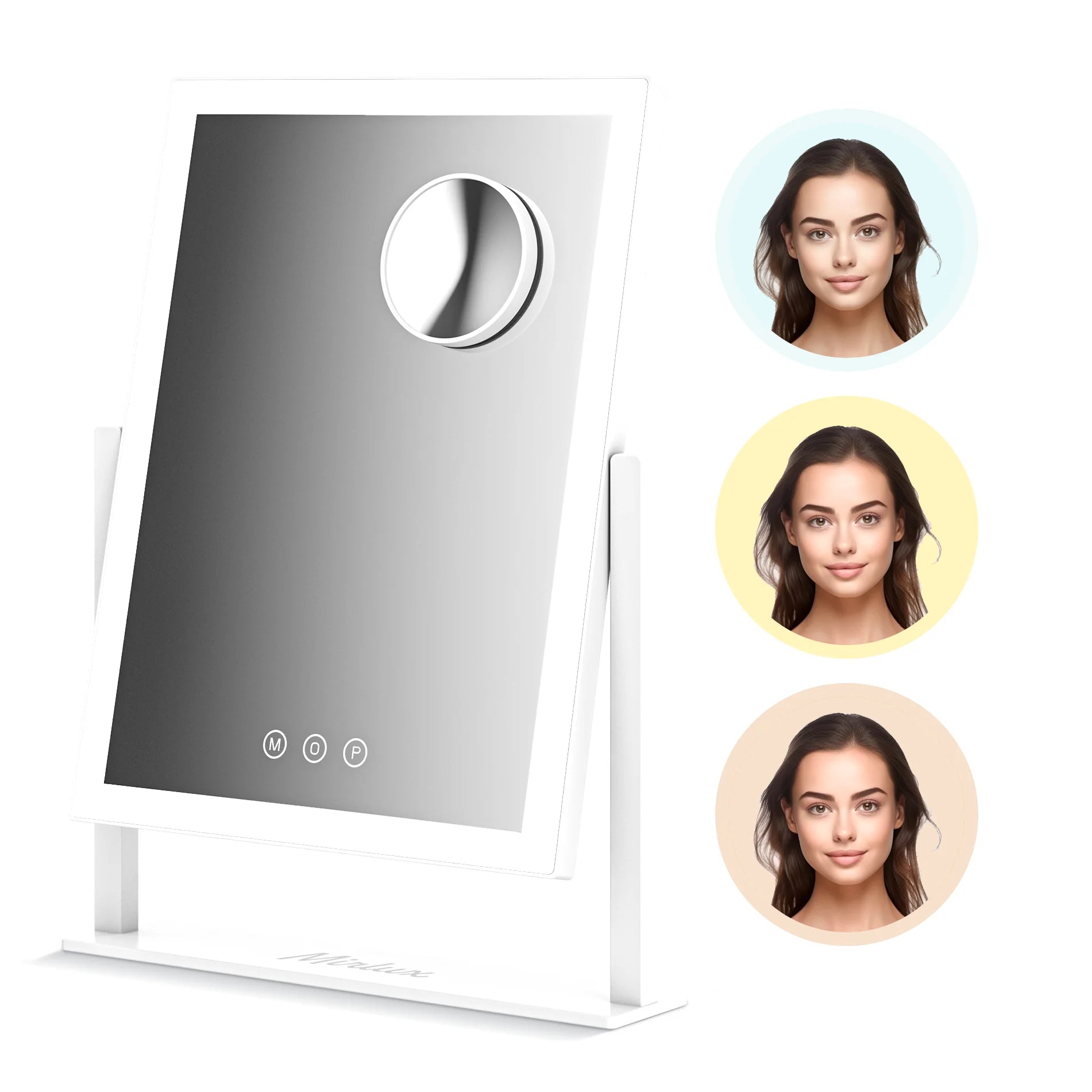 Hollywood Spejl - 44x30cm - Hvid