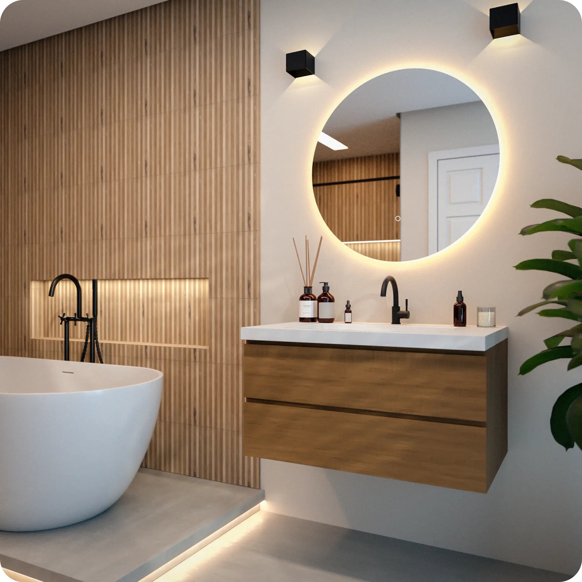 Badeværelsesspejl – 80cm – Rammeløst