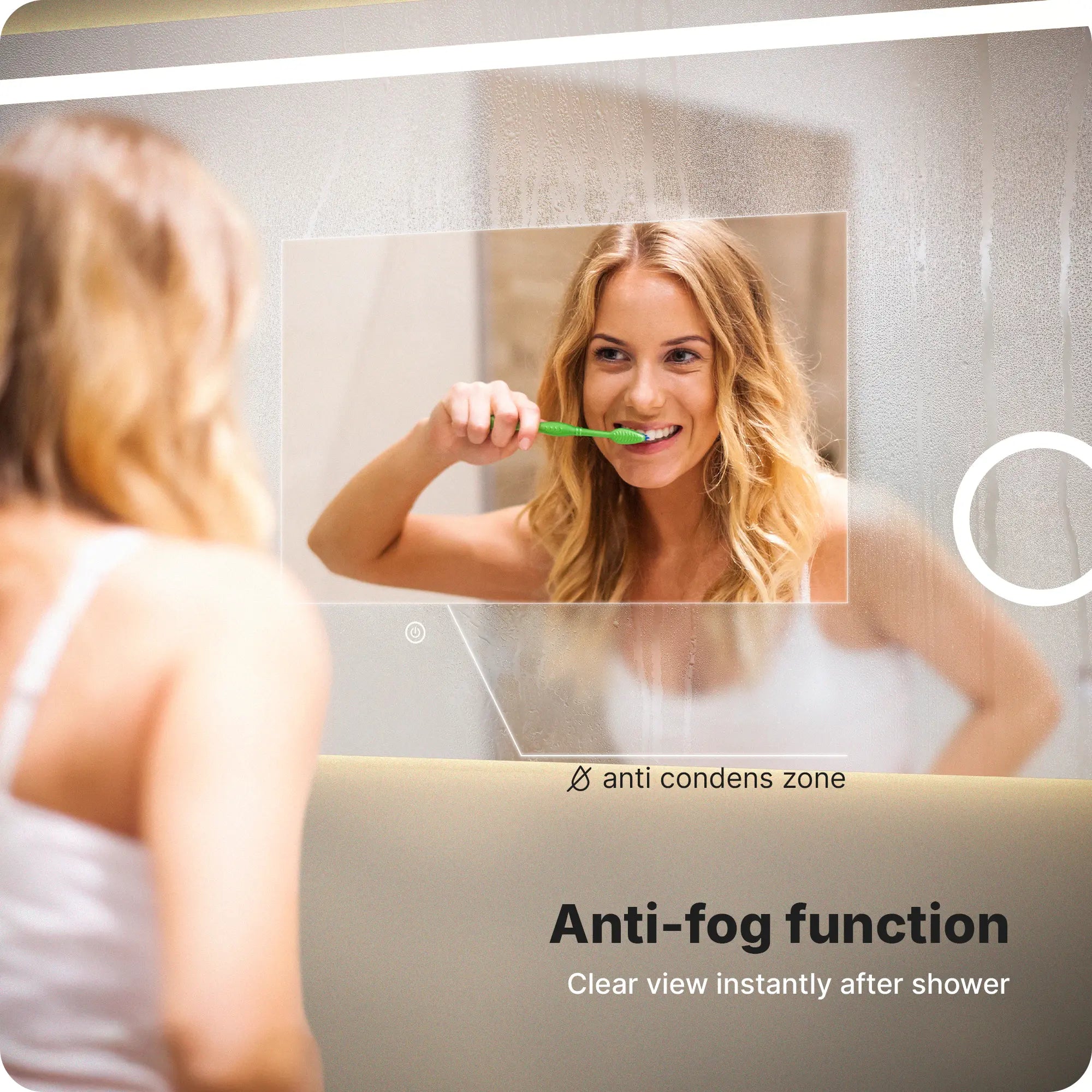 Badeværelsespejl - Rektangel - 160x80cm - Rammeløs - Forudbestil