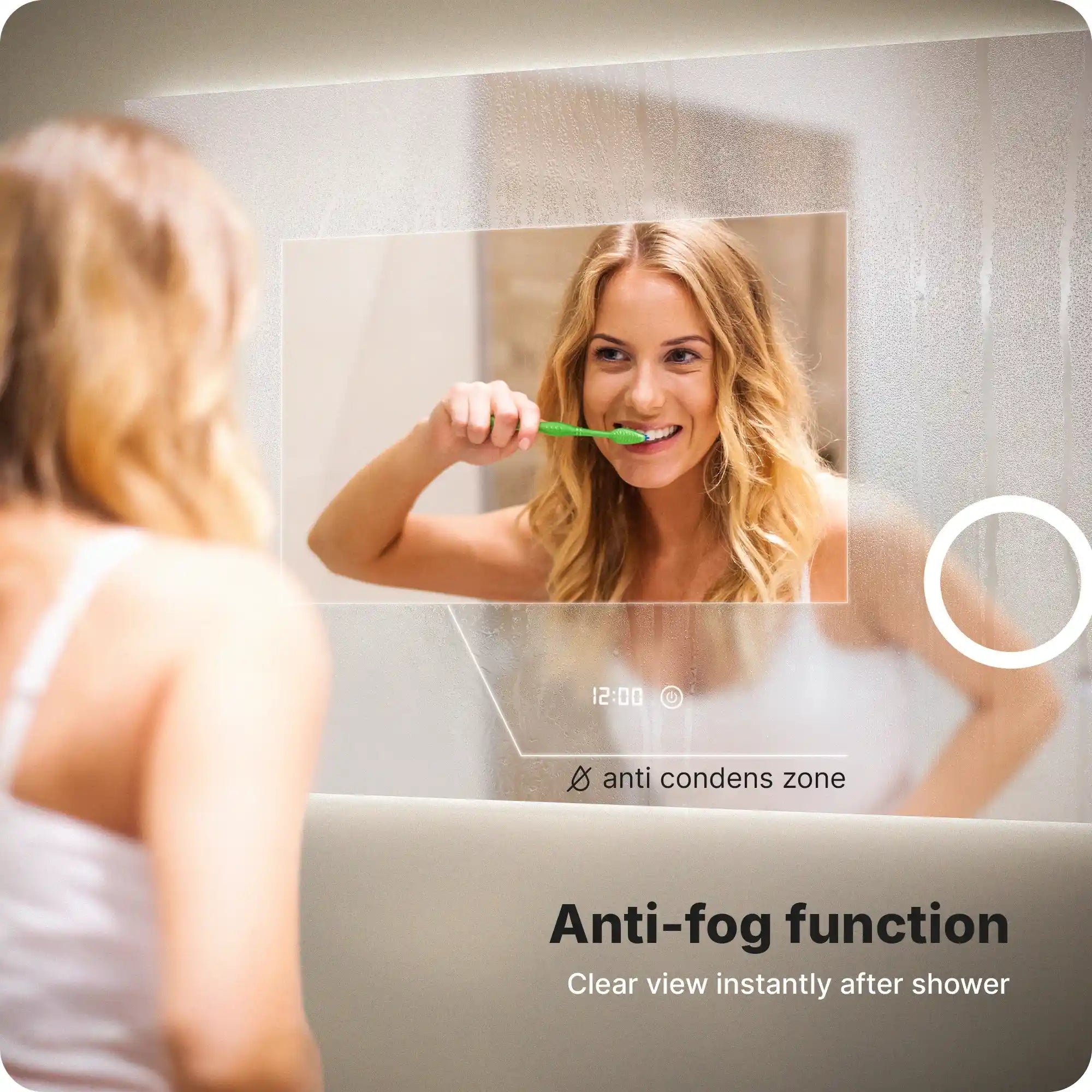 Badeværelsespejl - Rektangel - 160x80cm - Rammeløs