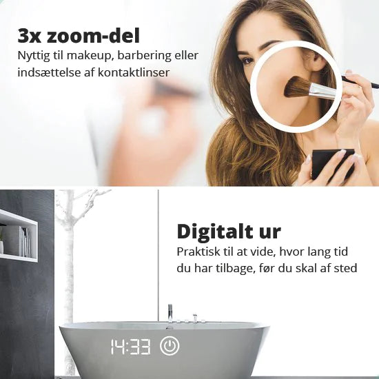 Badeværelsesspejl – 80x60cm – Rektangel – Rammeløst