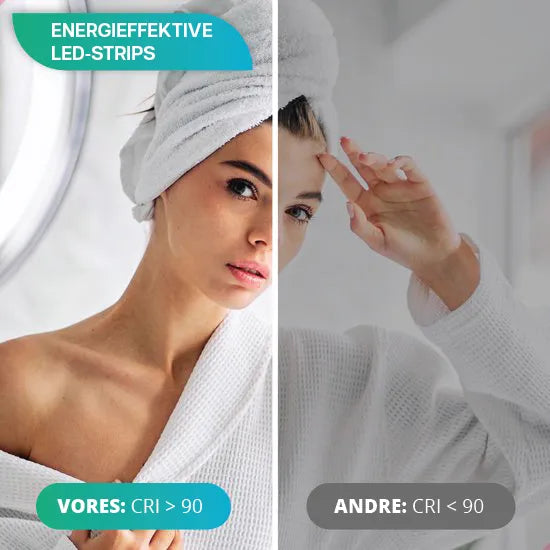 Badeværelsesspejl – 80cm – Sort Ramme