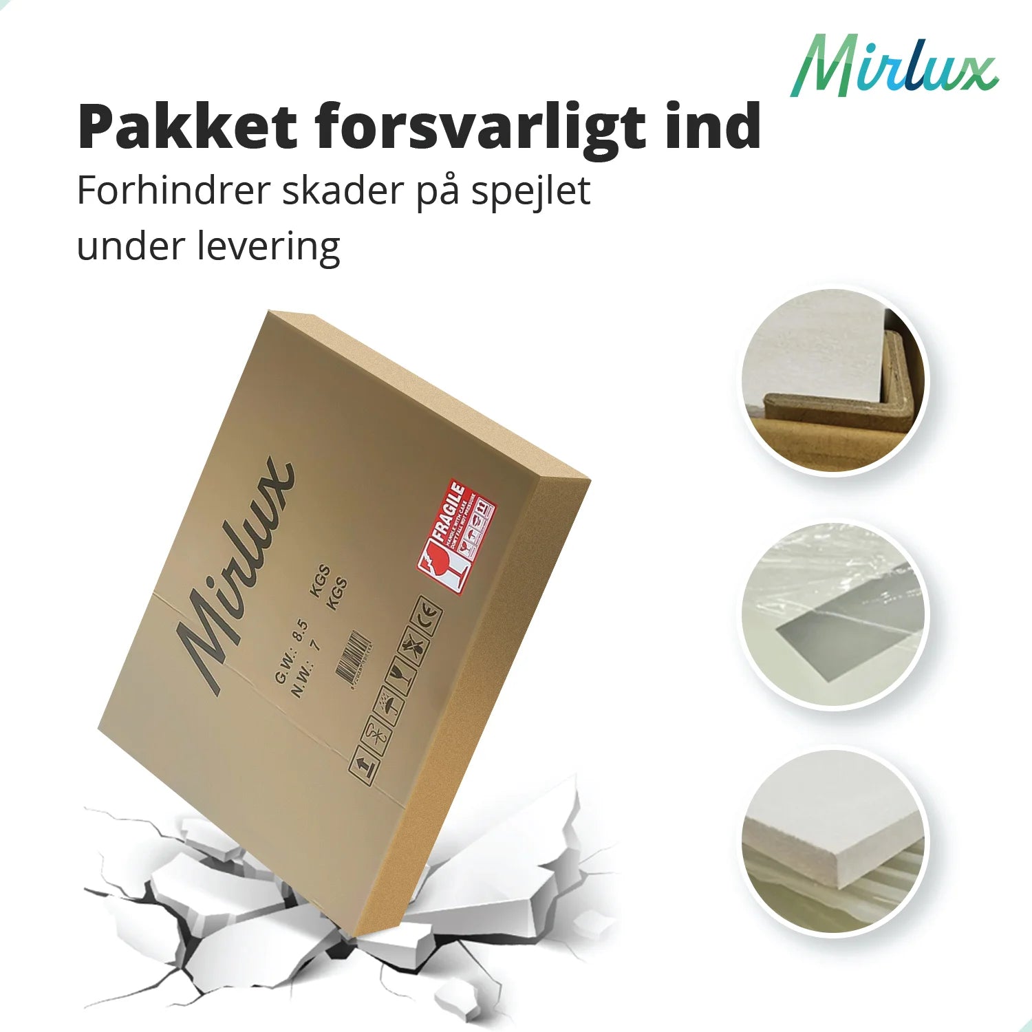 Badeværelsesspejl – 90x50cm – Ovalt – Sort Ramme