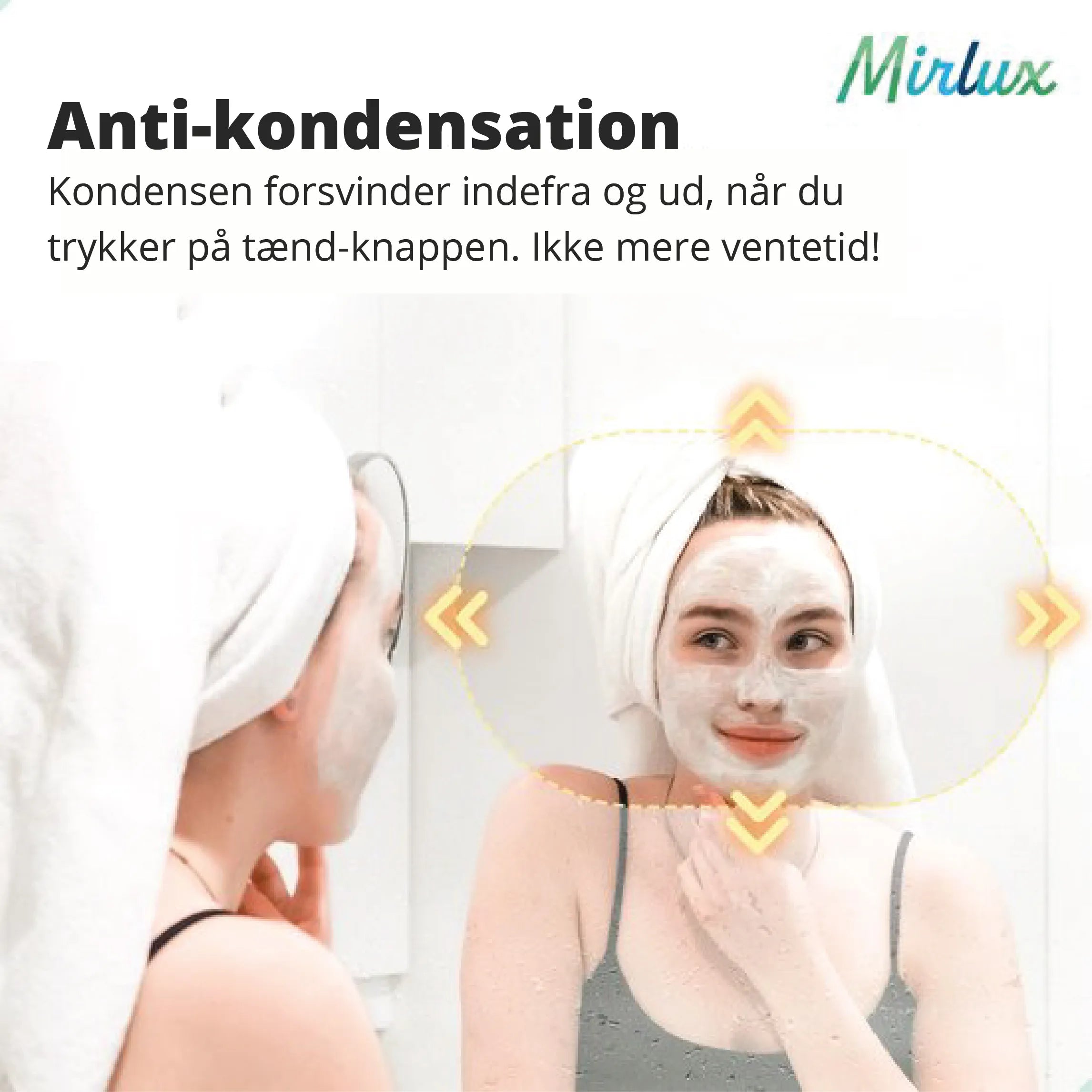 Badeværelsesspejl – 90x60cm Oval – Rammeløst - Forudbestil