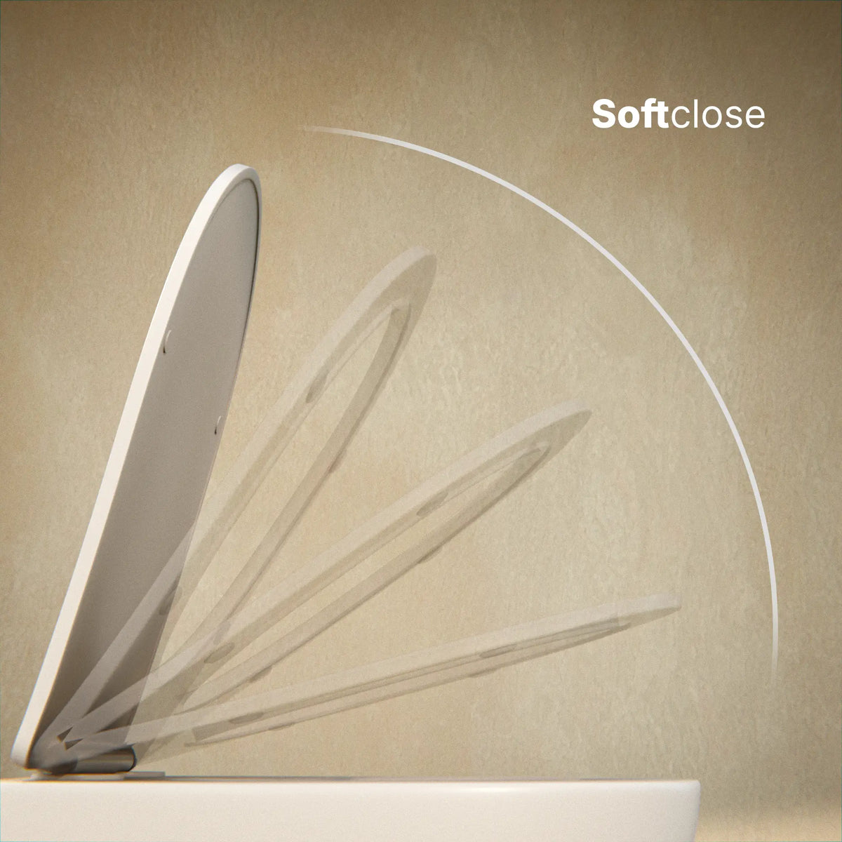 Væghængt toilet Varo - Rimless - Soft-close Sæde - Taupe
