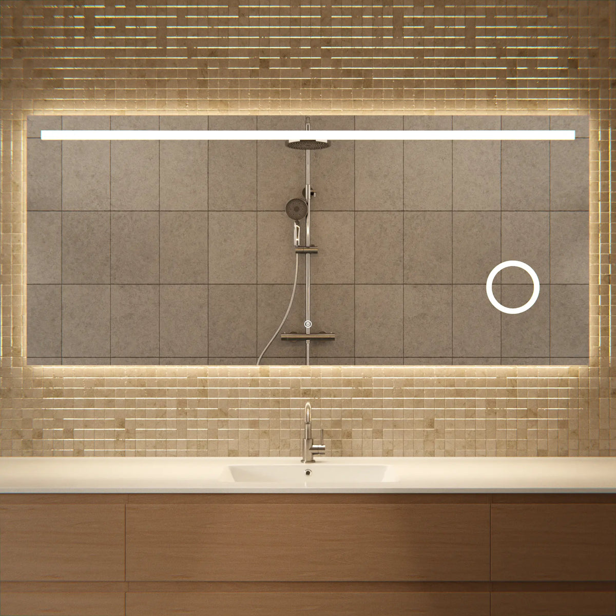 Badeværelsesspejl - Rektangel - 180x80cm - Rammeløs