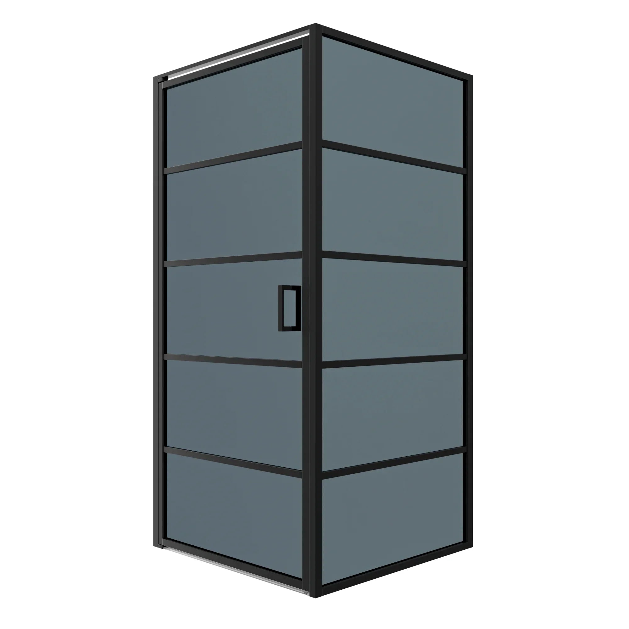Brusekabine Oris - 90 x 200 - Sort glas - Sort