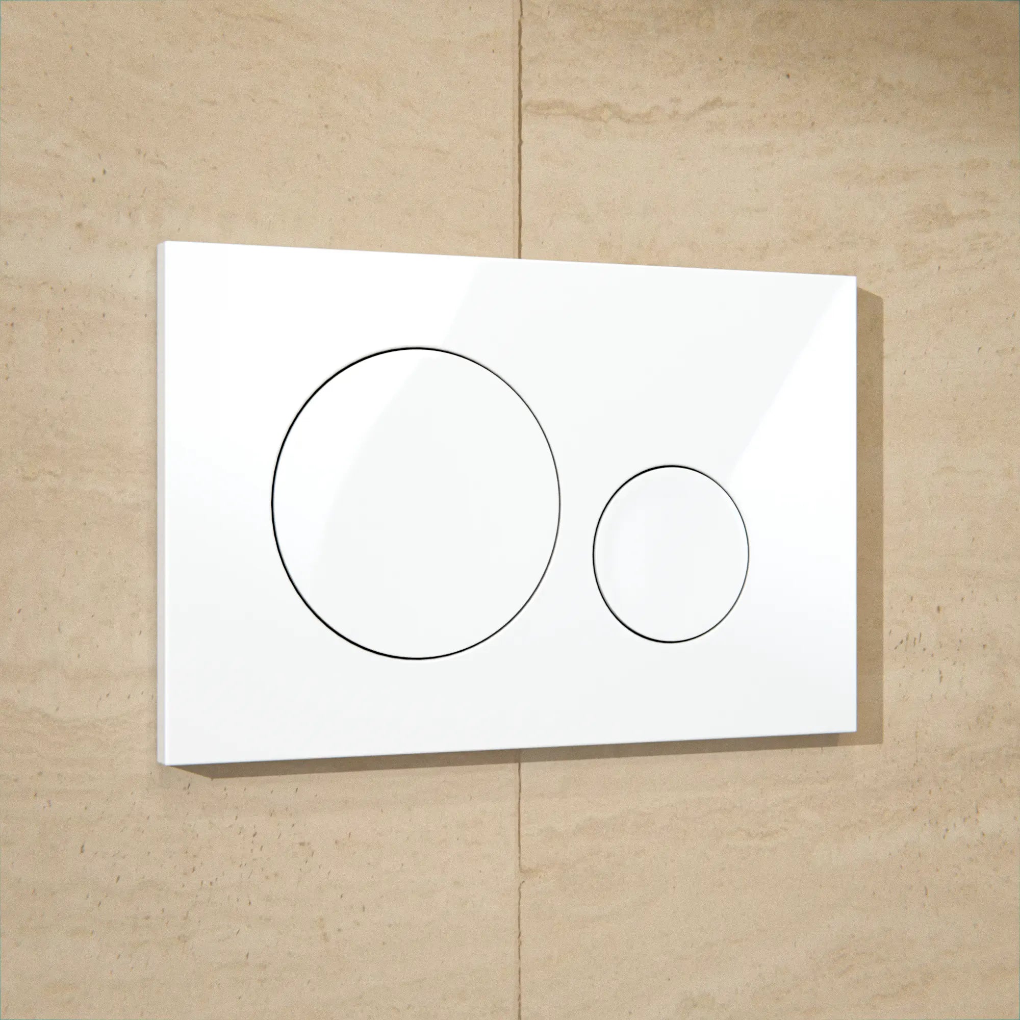 Mirlux Betjeningsplade - Blank hvid- ABS plast DualFlush - Forudbestil