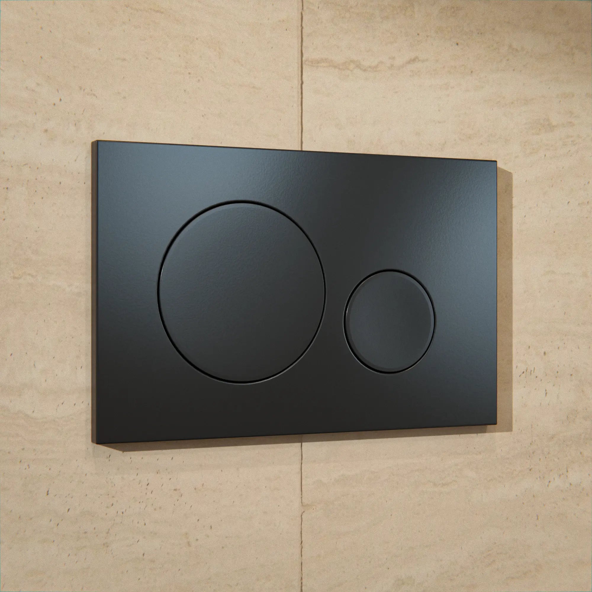 Mirlux betjeningsplade - Mat sort - ABS Kunstof DualFlush - Forudbestil