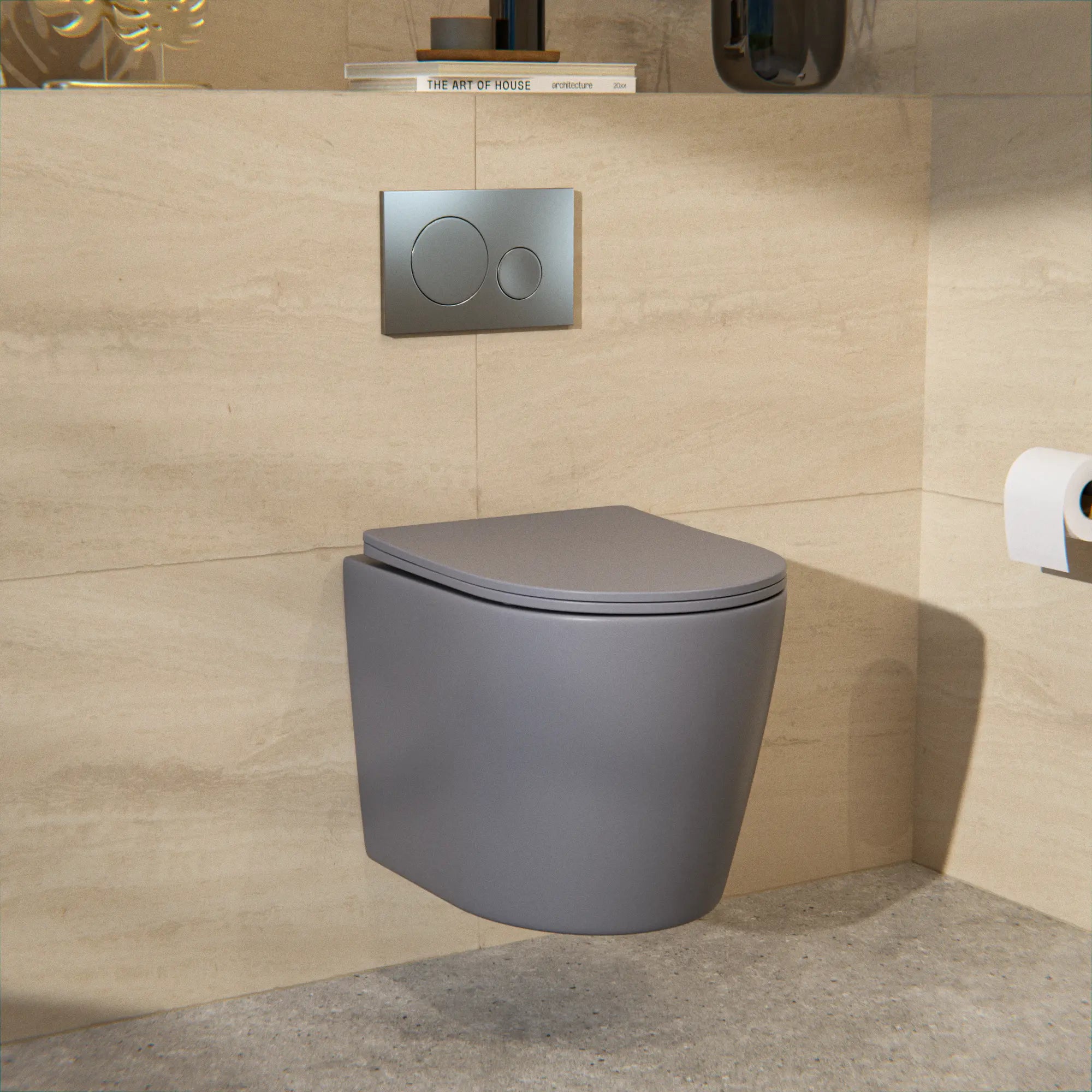 Mirlux betjeningsplade - Grå - ABS Plastik DualFlush - Forudbestil