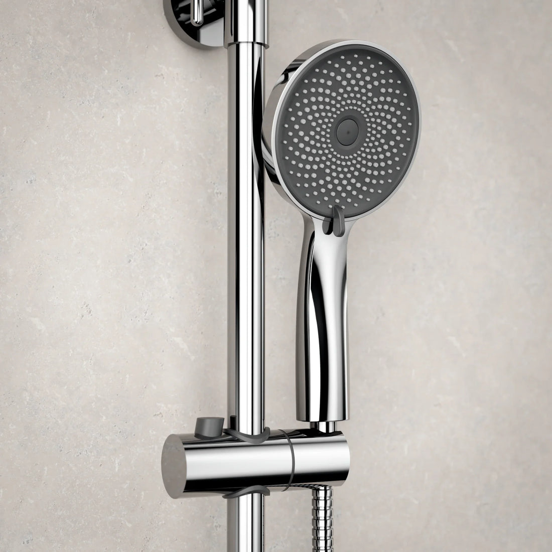 Regnbruser Luno - Krom med termostatarmatur - 22 cm - Forudbestil