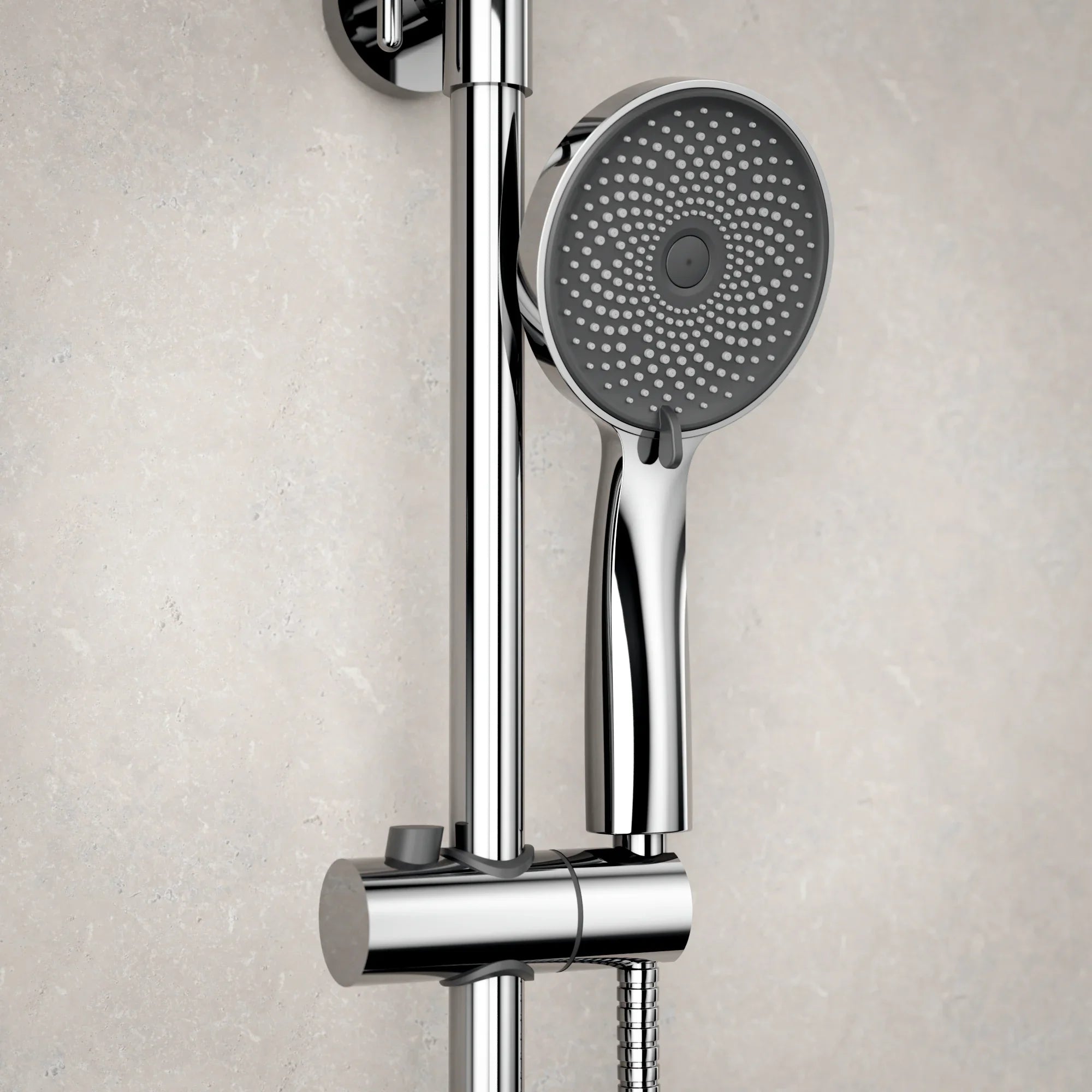 Regnbruser Luno - Krom med termostatarmatur - 22 cm - Forudbestil