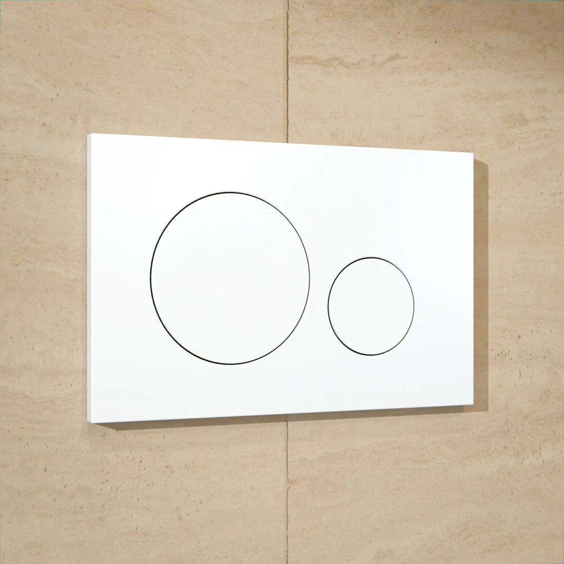 Mirlux betjeningsplade - Mat Hvid - ABS Plast DualFlush