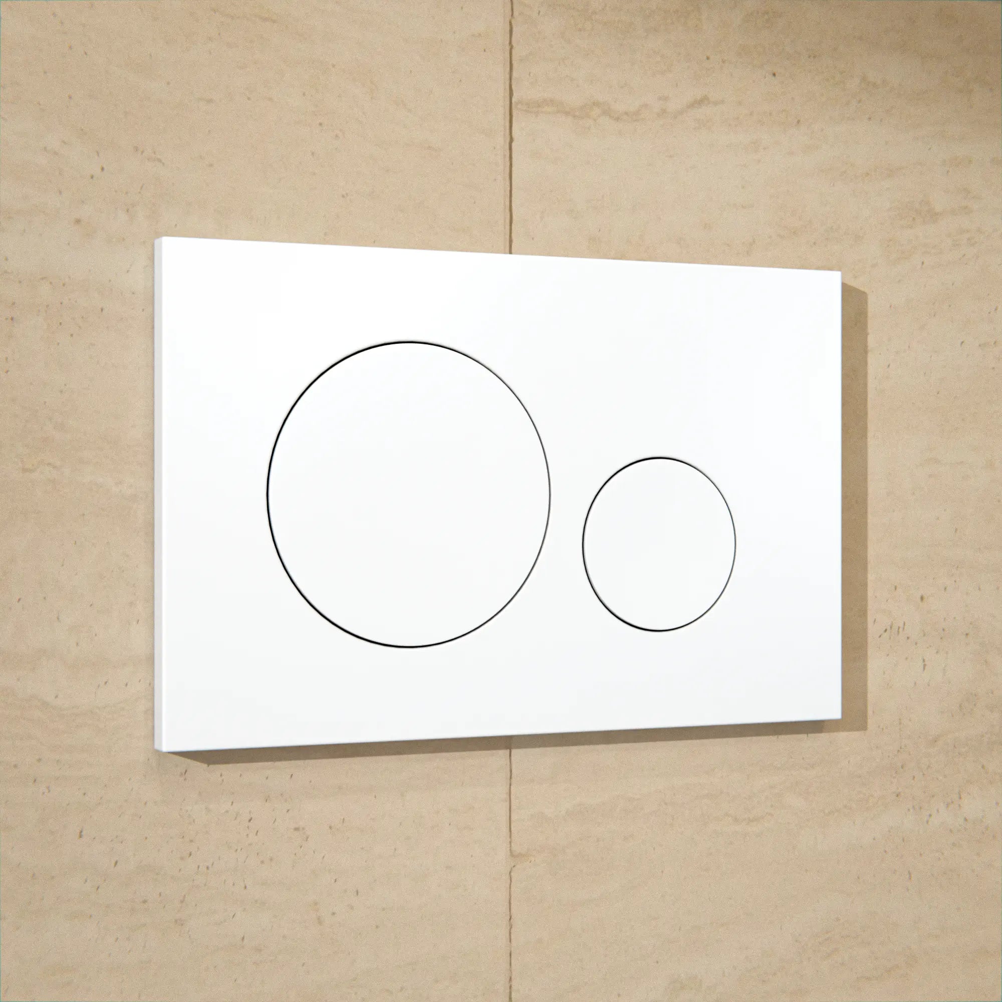 Mirlux betjeningsplade - mat hvid - ABS-plast DualFlush - Forudbestil