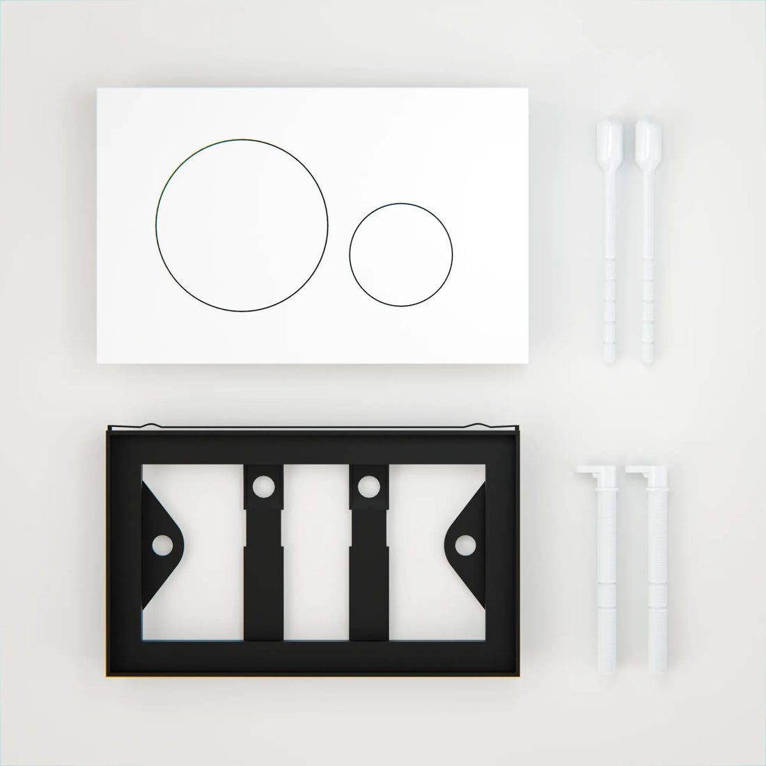 Mirlux betjeningsplade - Mat Hvid - ABS Plast DualFlush