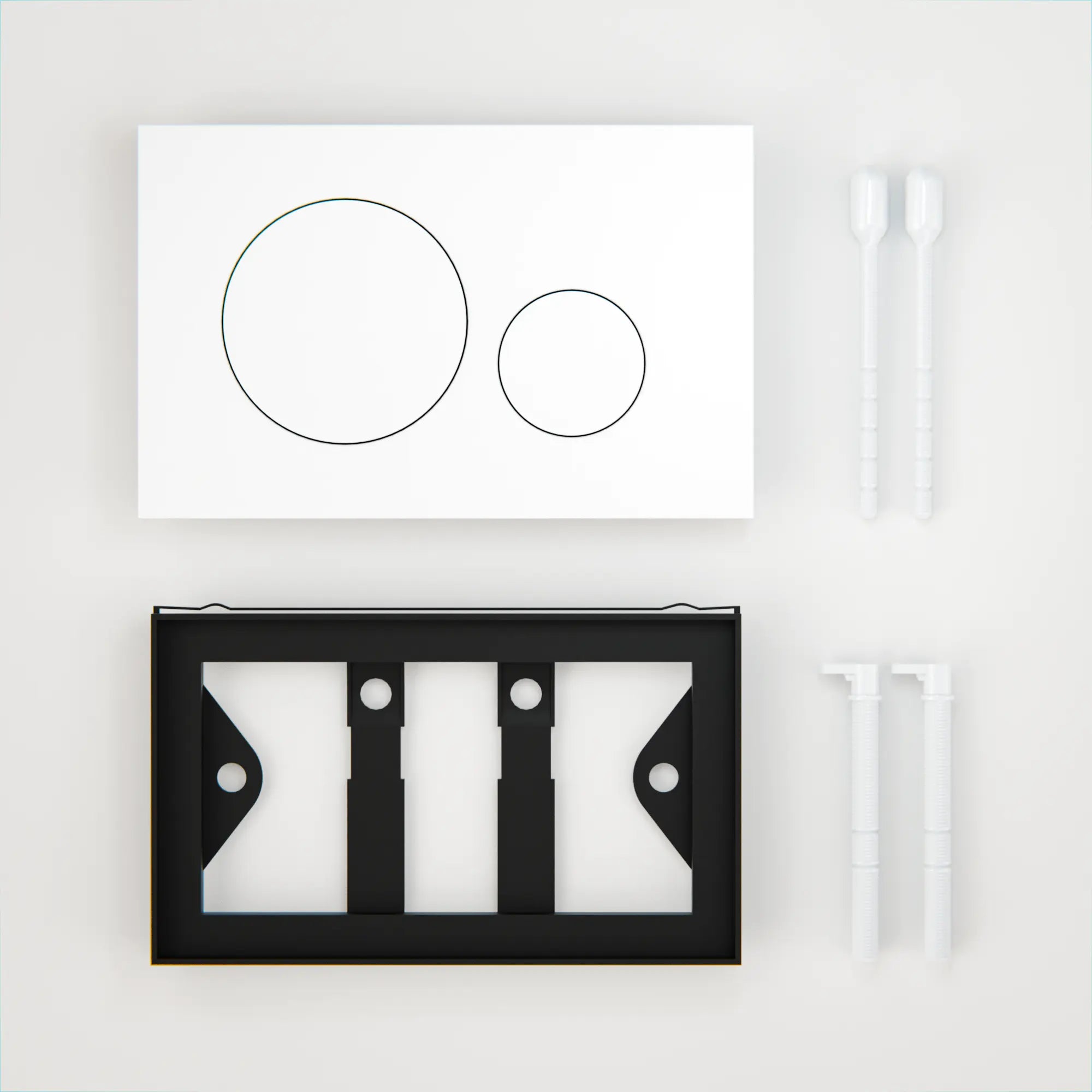 Mirlux betjeningsplade - mat hvid - ABS-plast DualFlush - Forudbestil