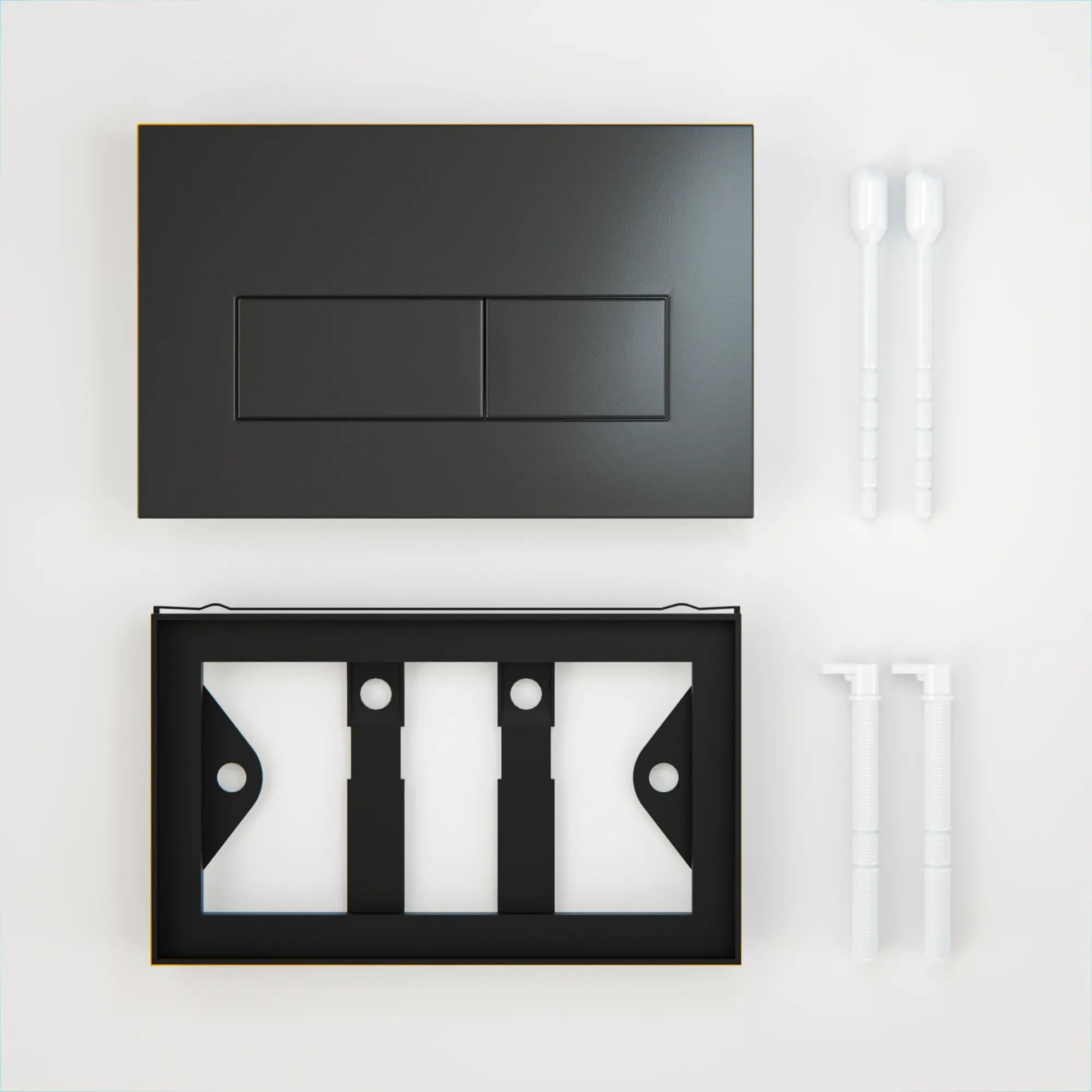 Mirlux betjeningsplade - mat sort - ABS plast DualFlush - Forudbestil