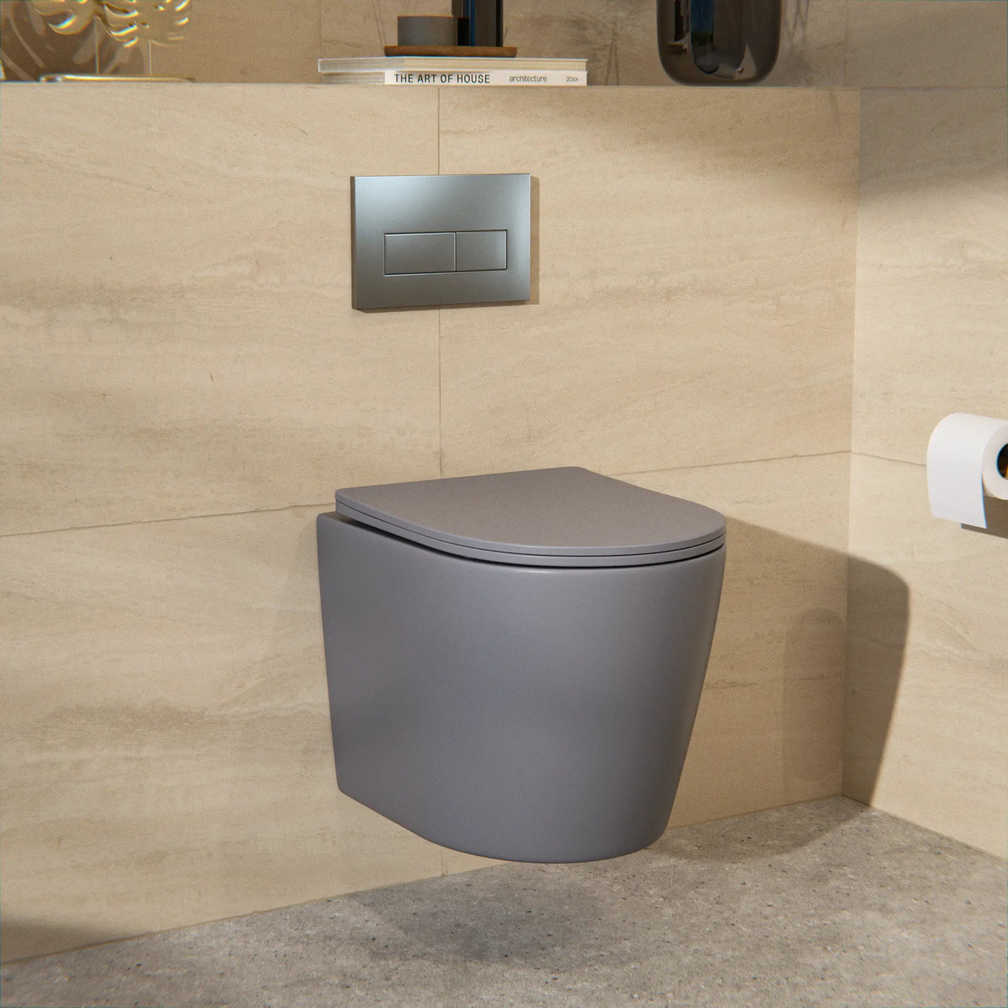Mirlux betjeningsplade - Grå - ABS Plastik DualFlush - Forudbestil