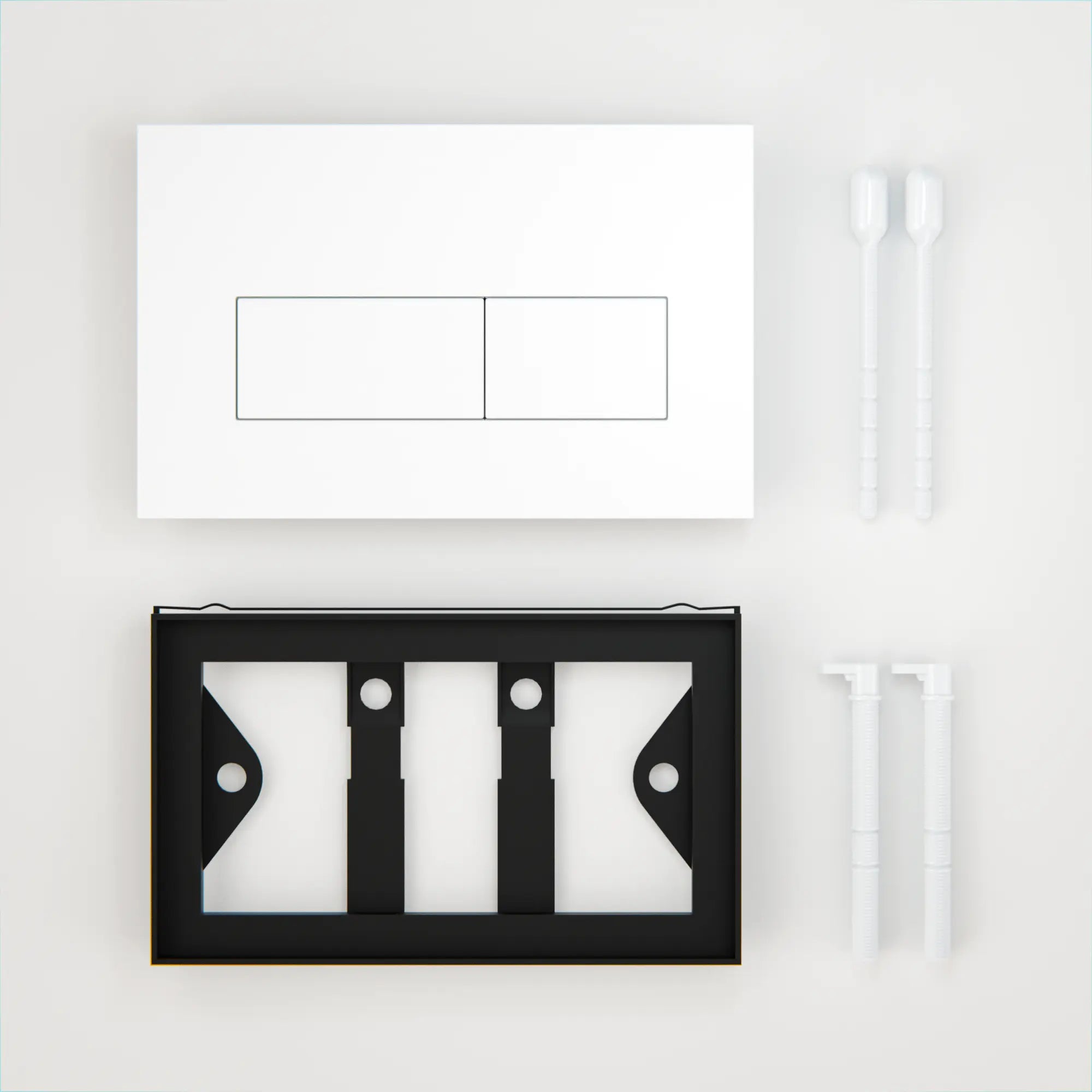 Mirlux betjeningsplade - Mat hvid- ABS plast DualFlush - Forudbestil