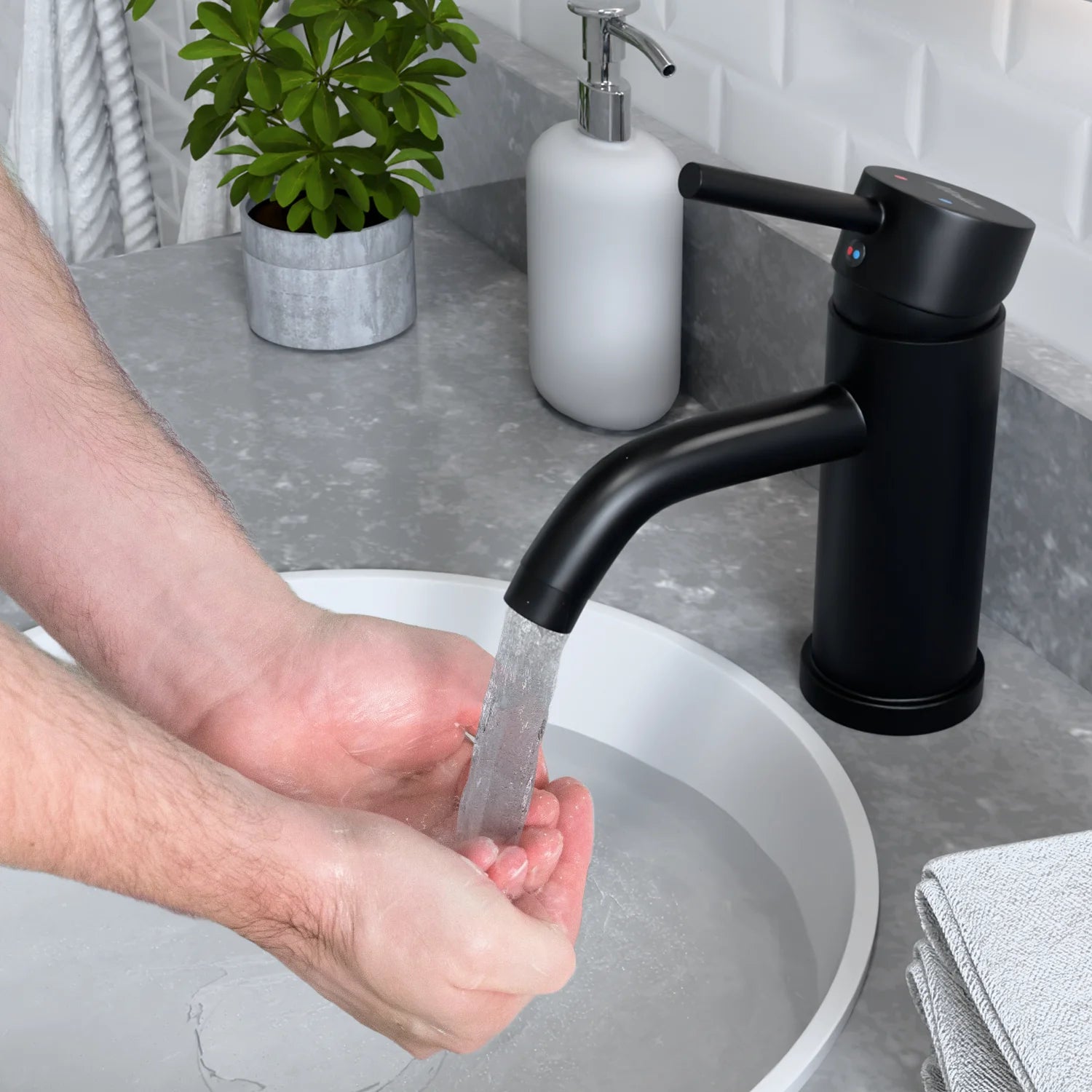 Håndvaskarmatur – WC – Sort [ARIADNE] - Forudbestil