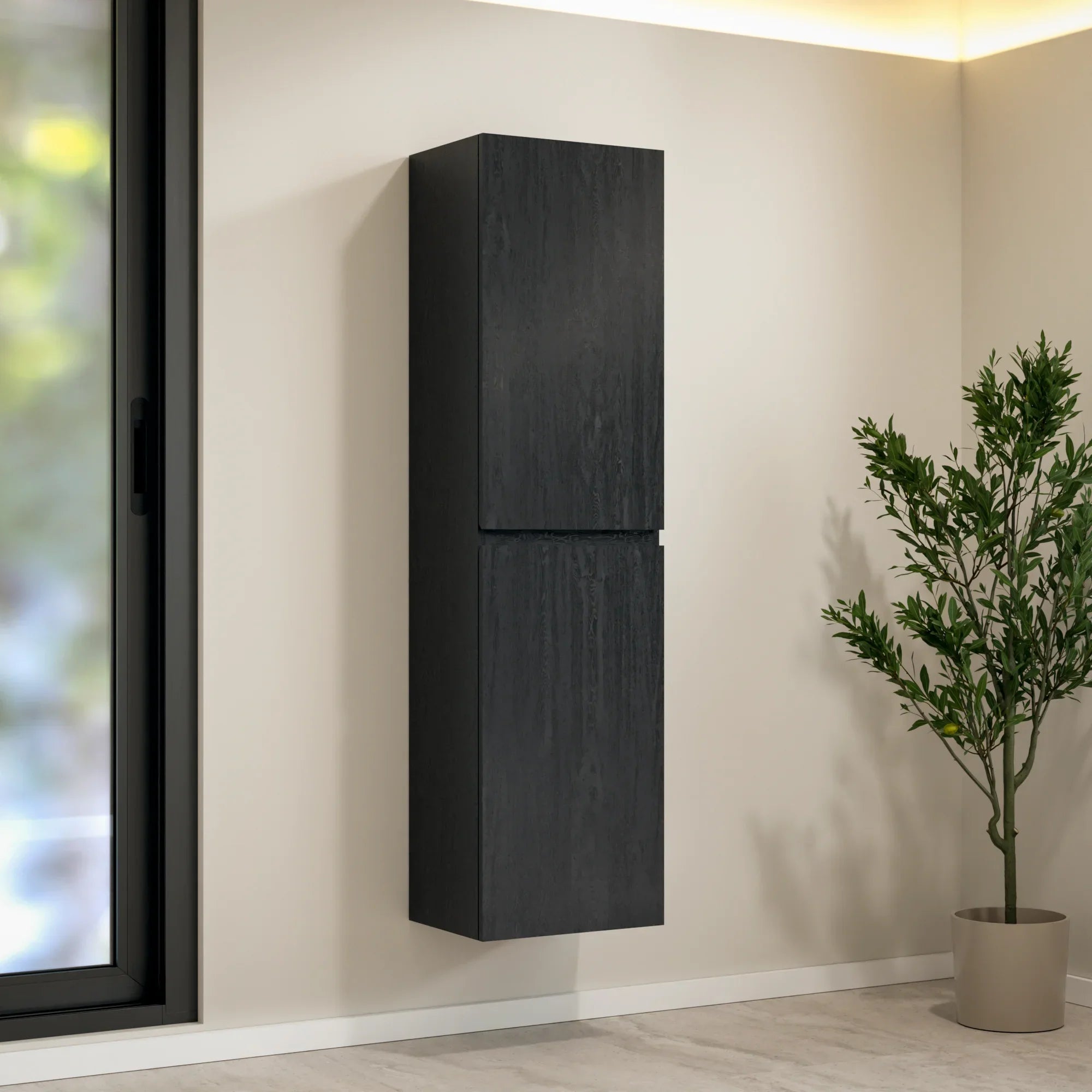 Badeværelsesmøbelsæt Imperial – 100 cm – Sort Eg – Sort Vask