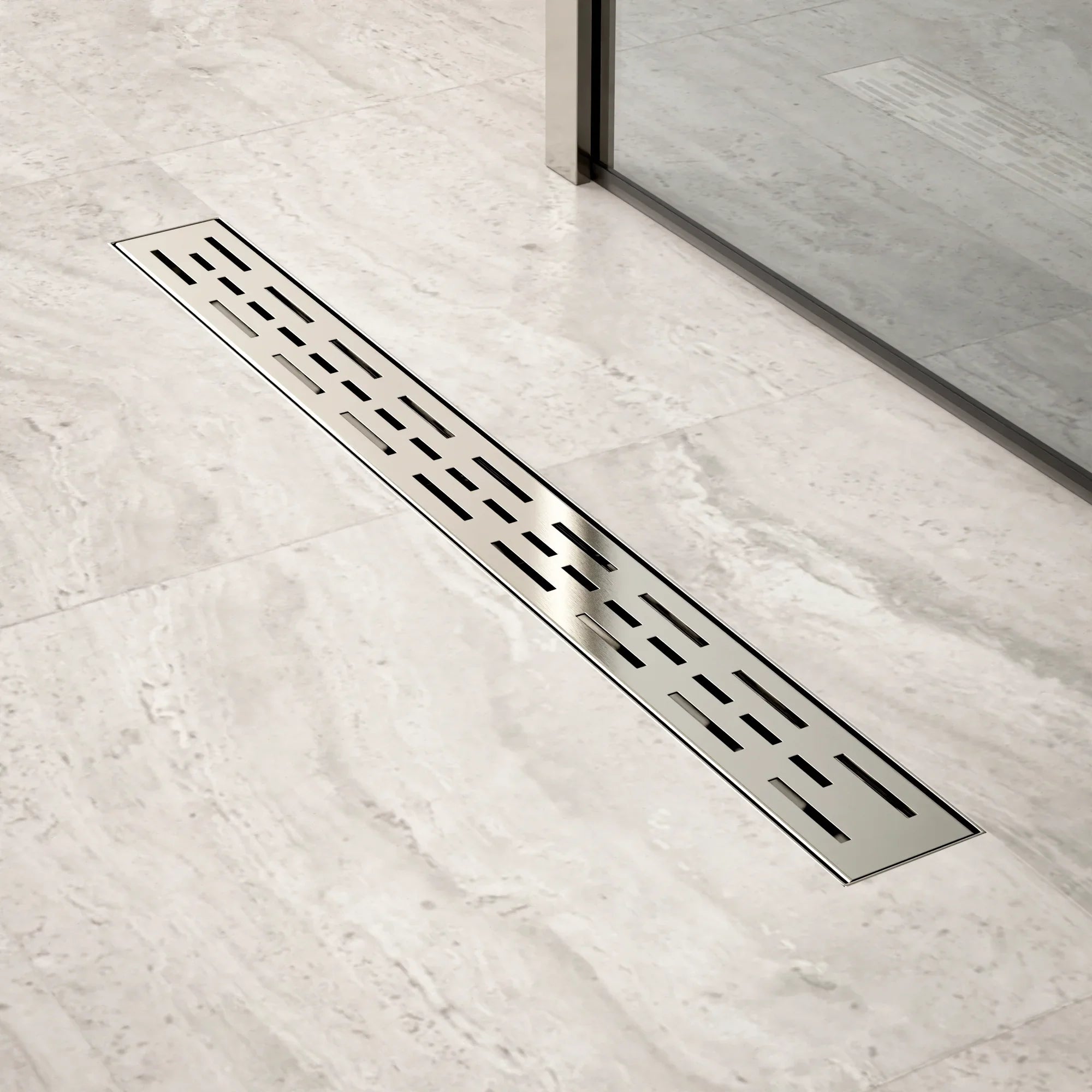 Bruseafløb – 70 cm – Standardrist – Rustfrit stål – Med flange