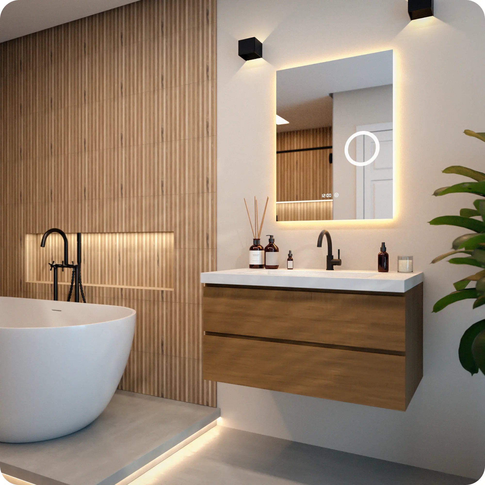 Badeværelsesspejl - Rektangel - 60x80 - Rammeløs