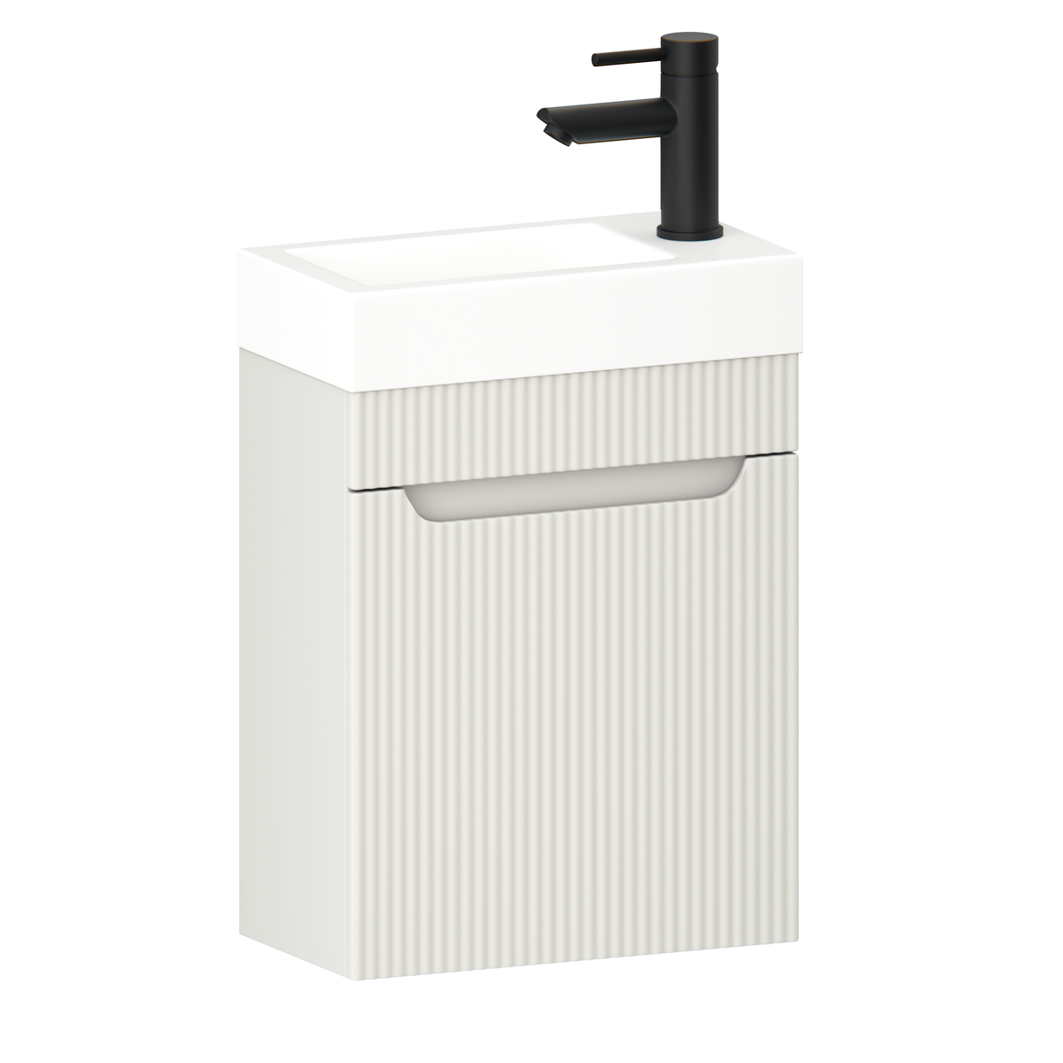 badeværelsesmøbel Vivo - 40cm - Taupe - håndvask Hvid
