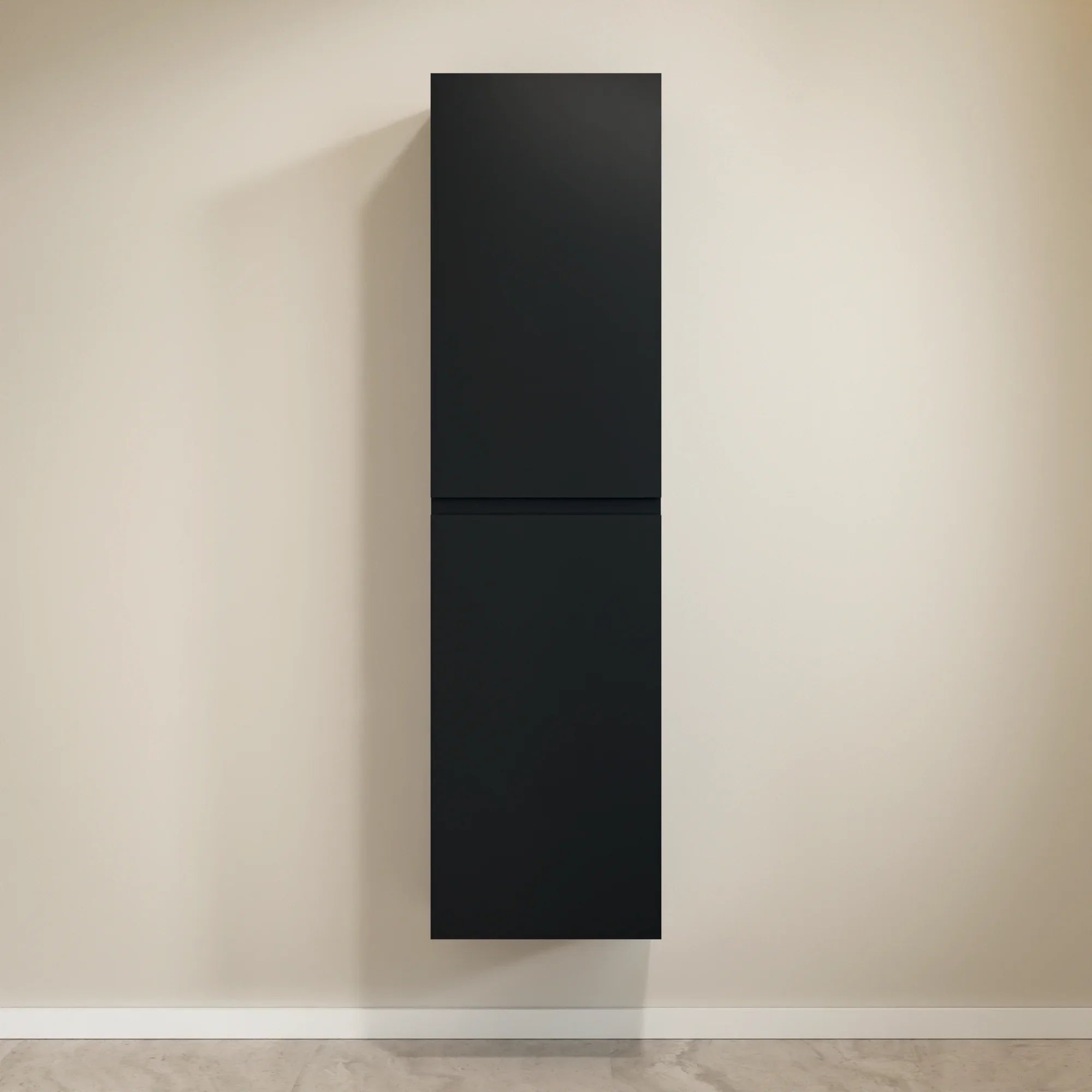 Badeværelsesmøbelsæt Lunaro – 80 cm – Mat sort – Hvid Vask