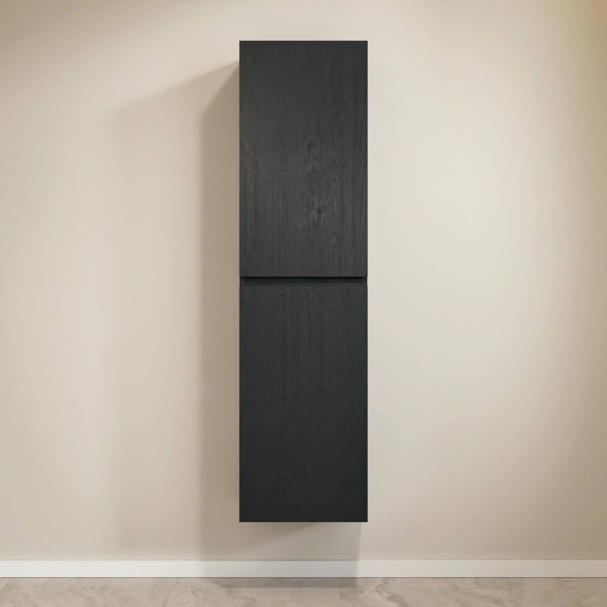 Højskab Ruvo - 150 cm - Sort eg - Forudbestil