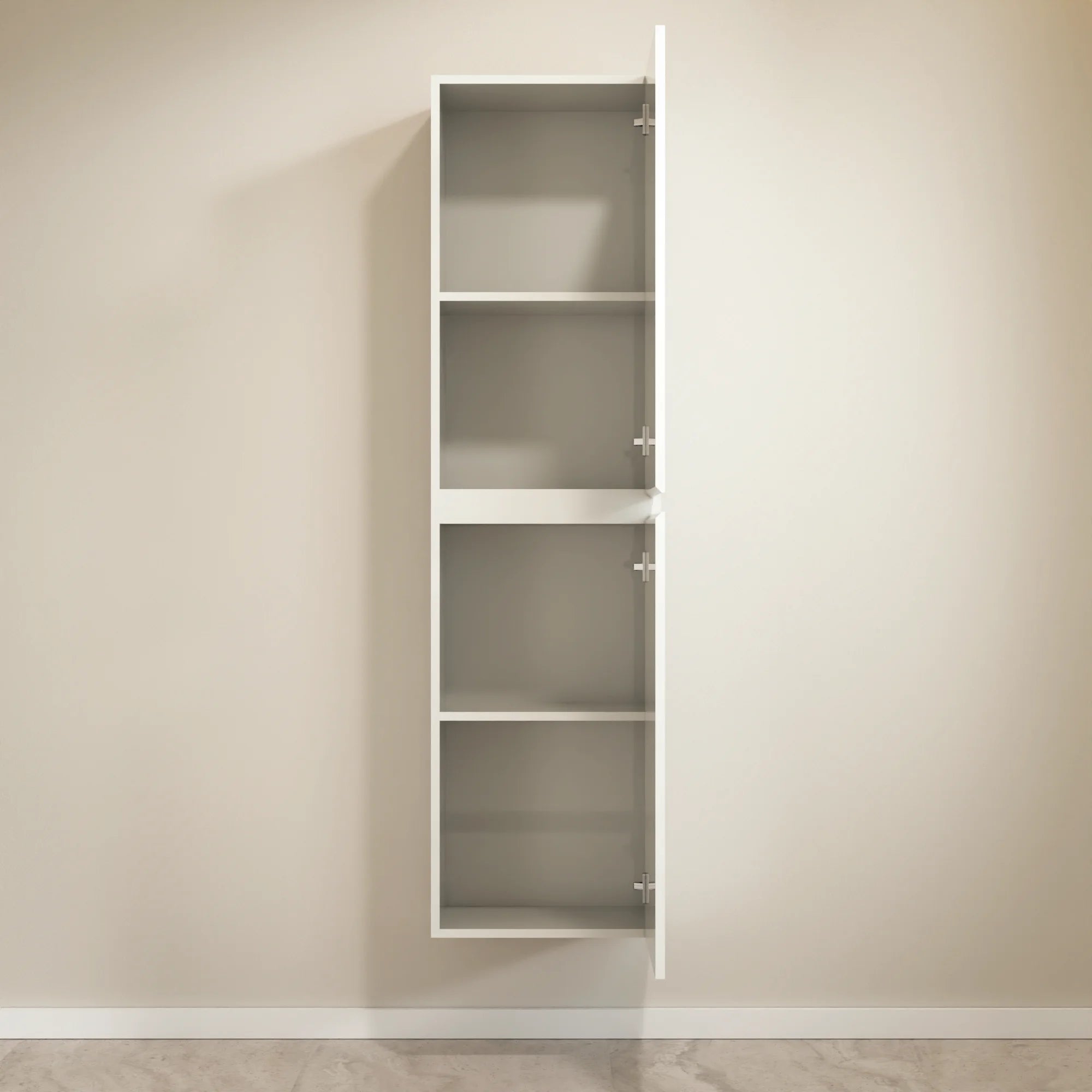 Højskab Ruvo - 150 cm - Hvid - Forudbestil