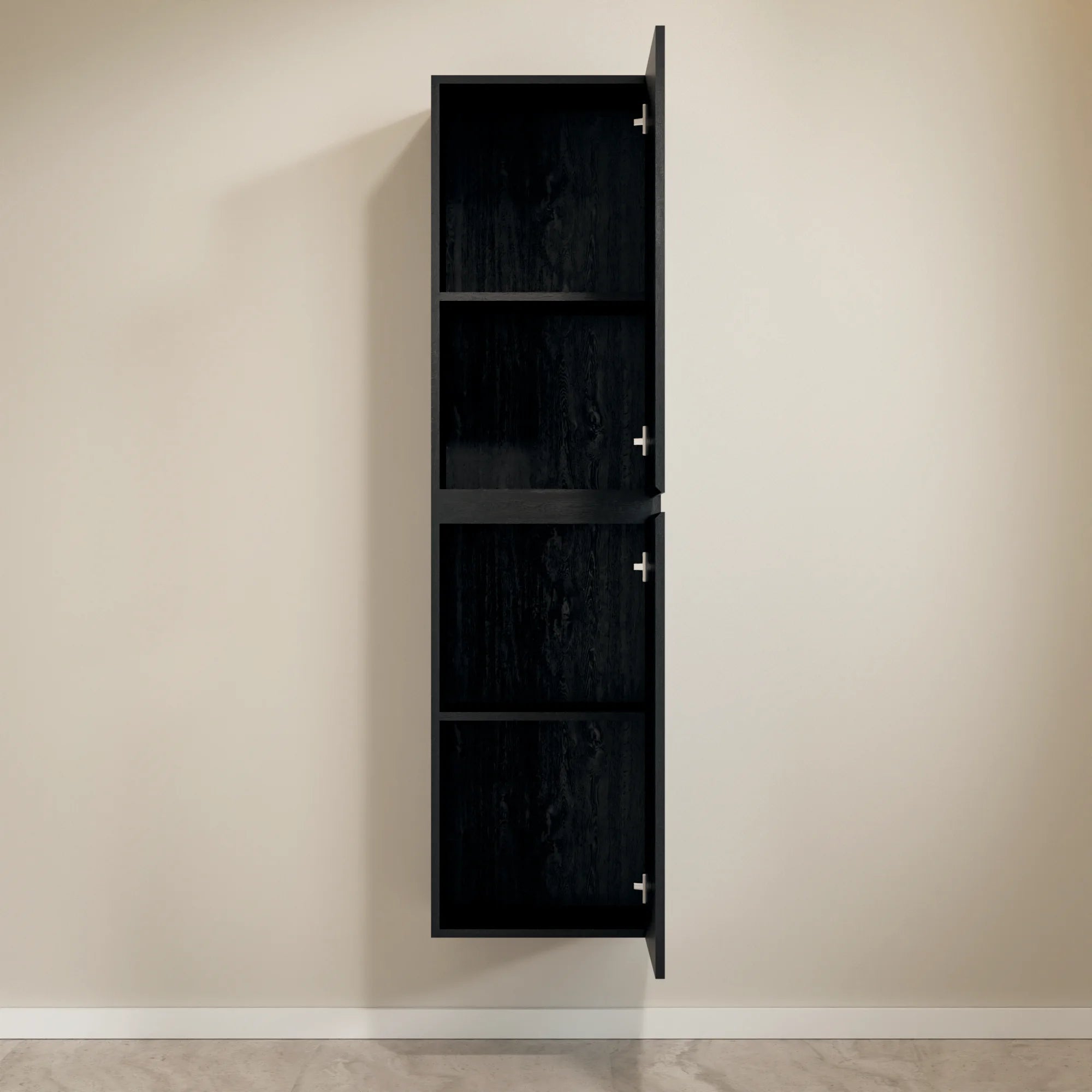 Højskab Ruvo - 150 cm - Sort eg - Forudbestil