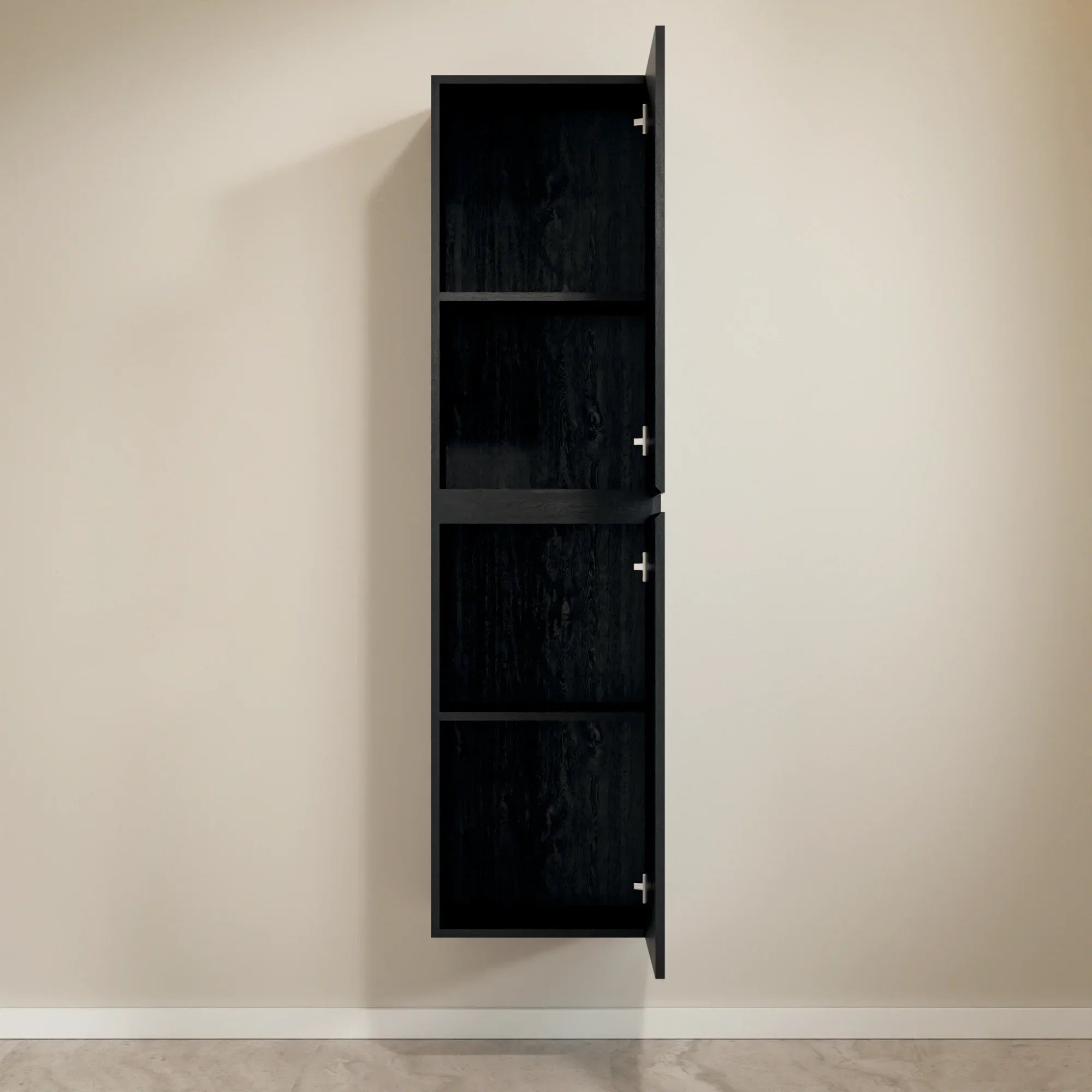 Badeværelsesmøbelsæt Imperial – 80 cm – Sort eg – Sort Vask