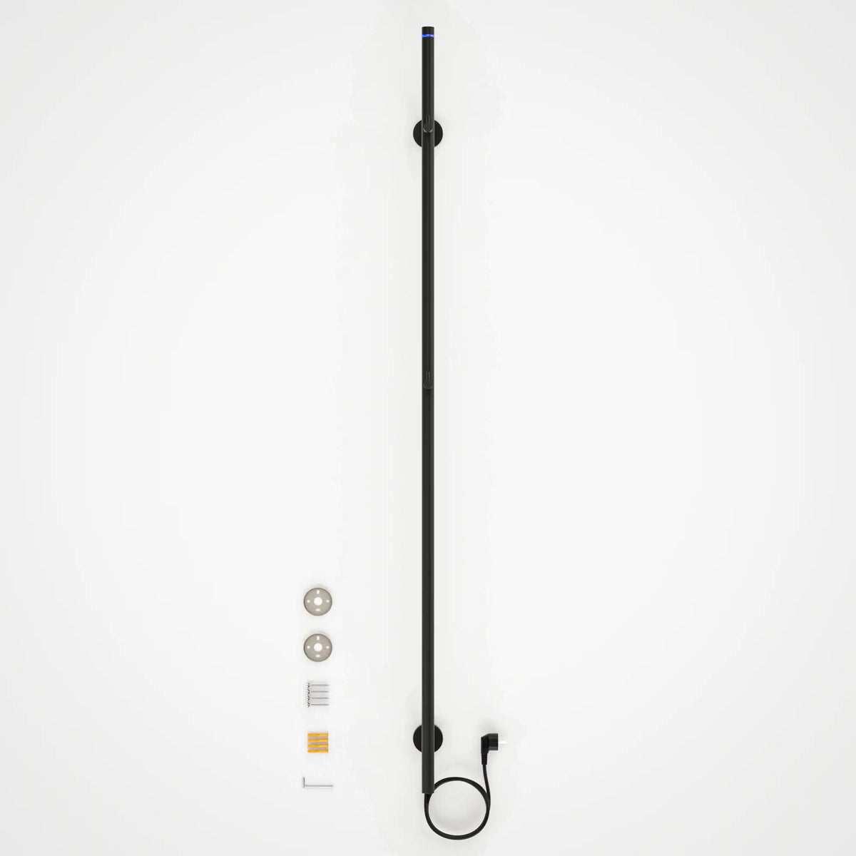 Elektrisk håndklædetørrer - 70 Watt - 150 cm - Mat sort