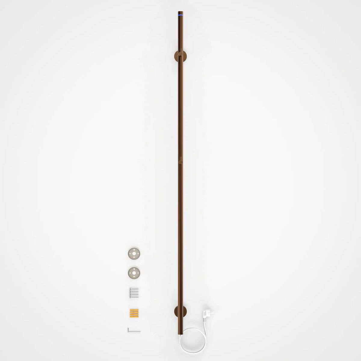 Elektrisk stang-håndklæderadiator - 70 Watt - 150 cm - Kobber