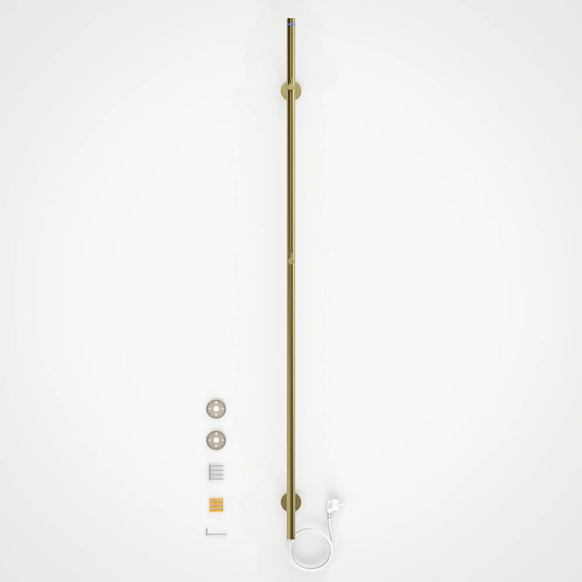 Elektrisk stang-håndklæderadiator - 70 Watt - 150 cm - Guld
