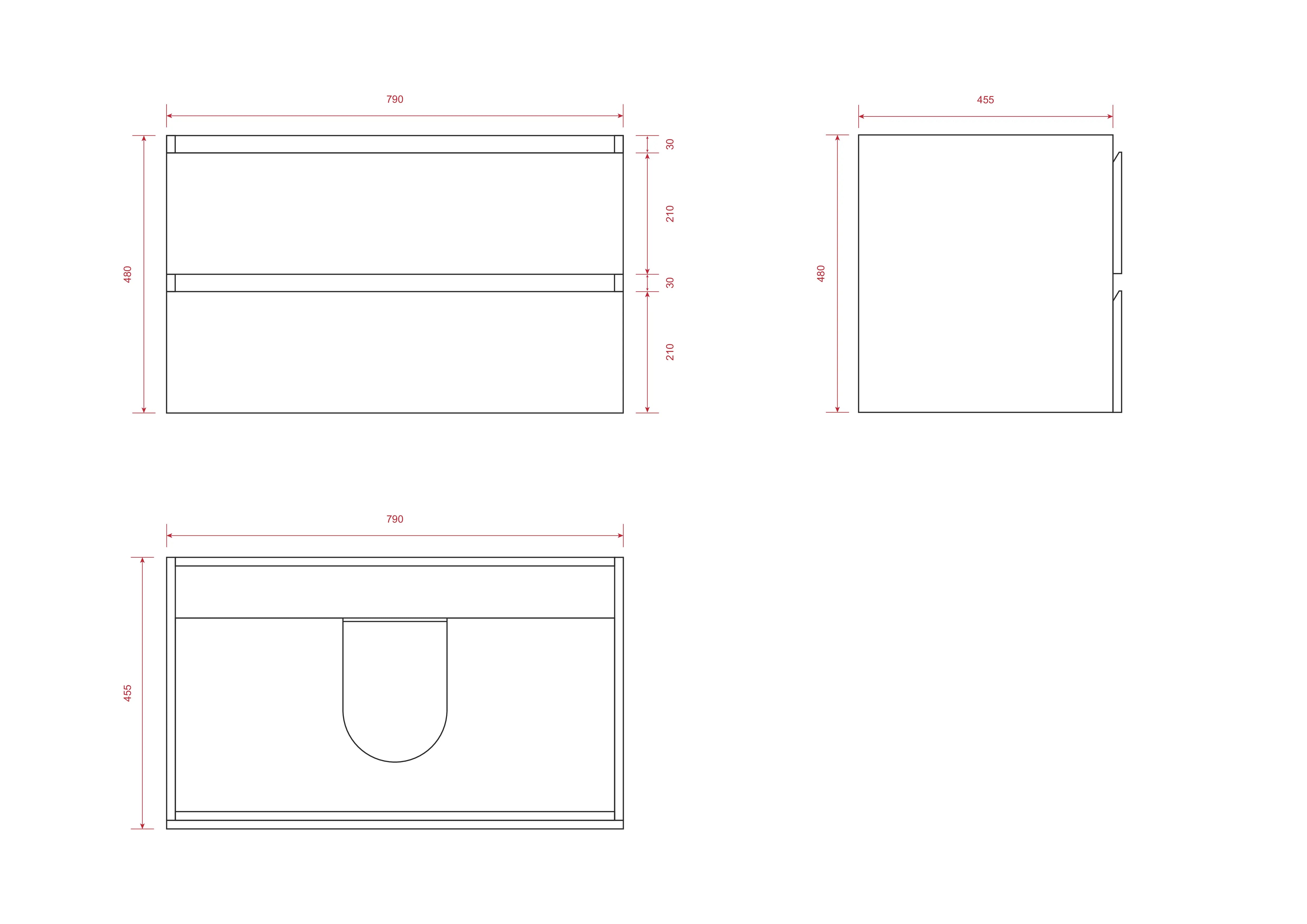 Badeværelsesmøbel Sova - 80cm - Hvid - Vask hvid