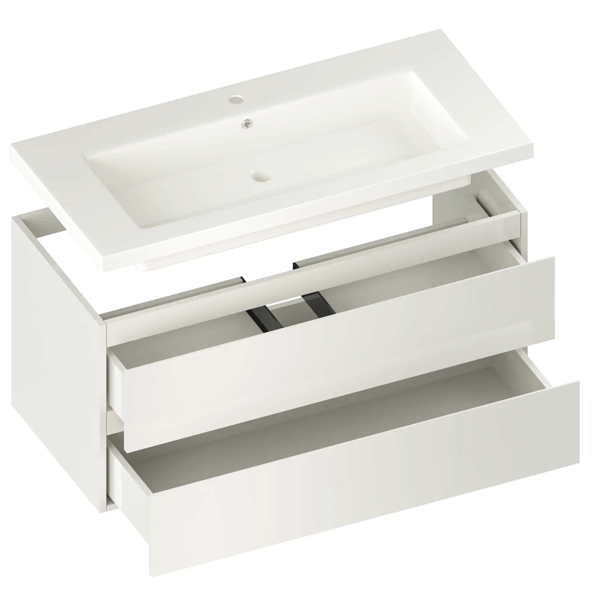 Badeværelsesmøbel Sena - 100cm - Hvid - Vask hvid