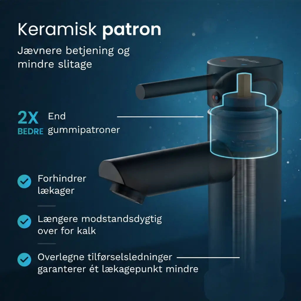 Håndvaskarmatur – WC – Sort [ZOE]