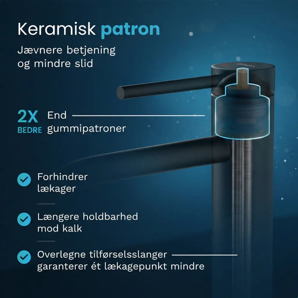 Håndvaskarmatur – WC – Sort [ARIADNE] - Forudbestil
