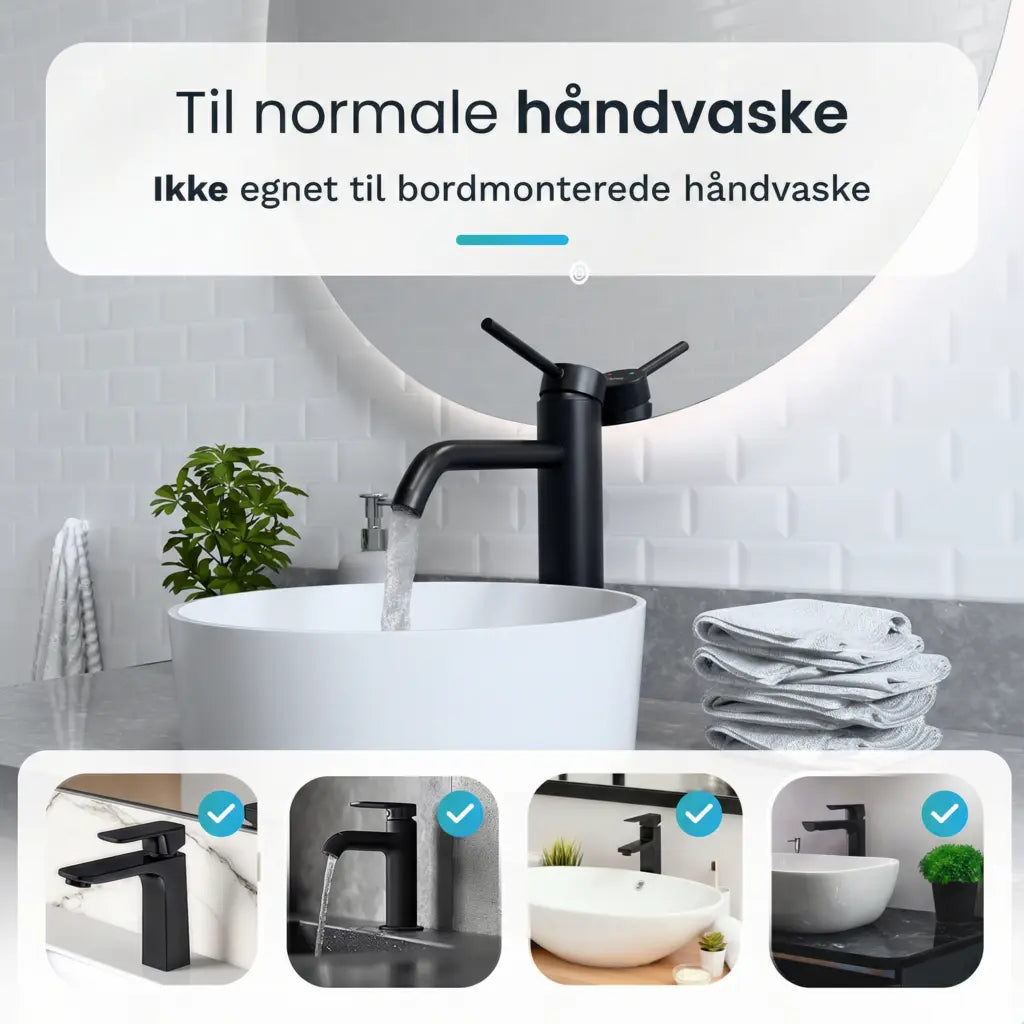 Håndvaskarmatur – WC – Sort [NYX] - Forudbestil