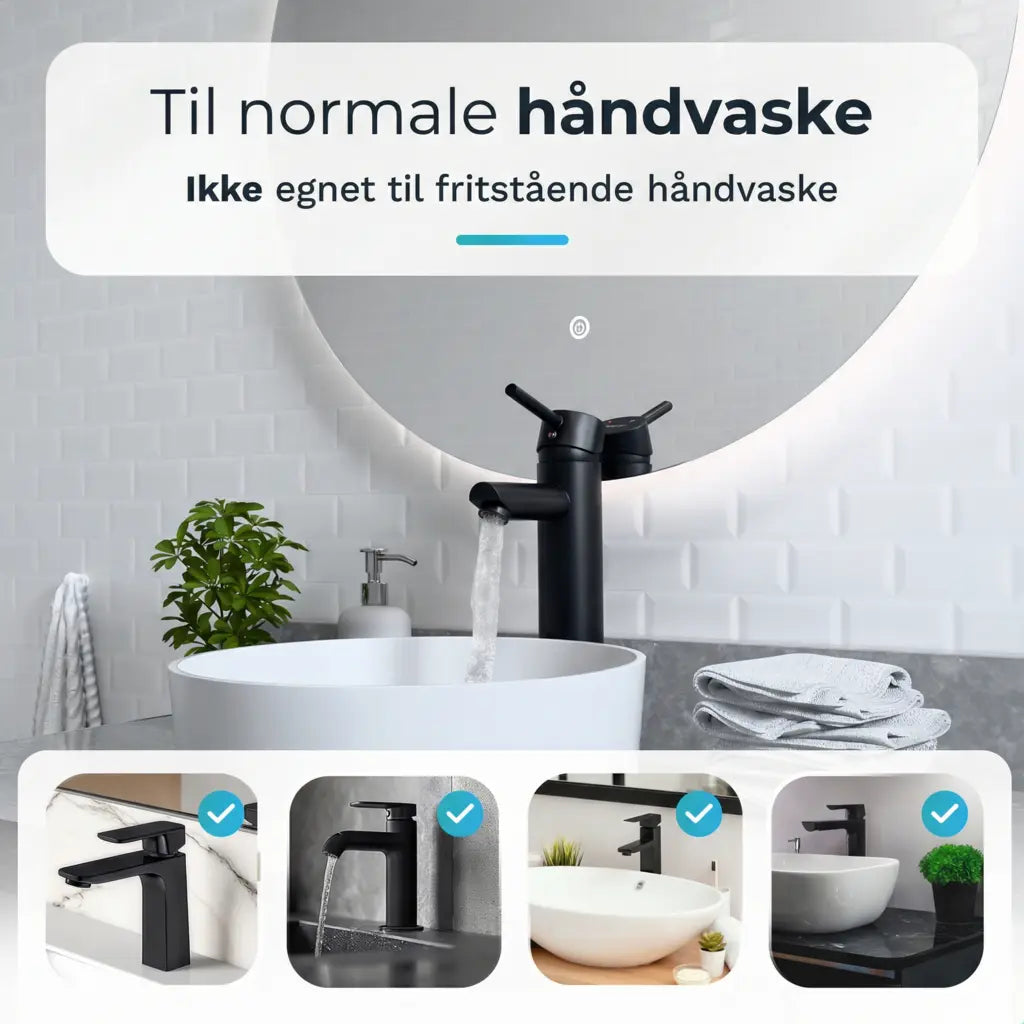 Håndvaskarmatur – WC – Sort [EIRENE]