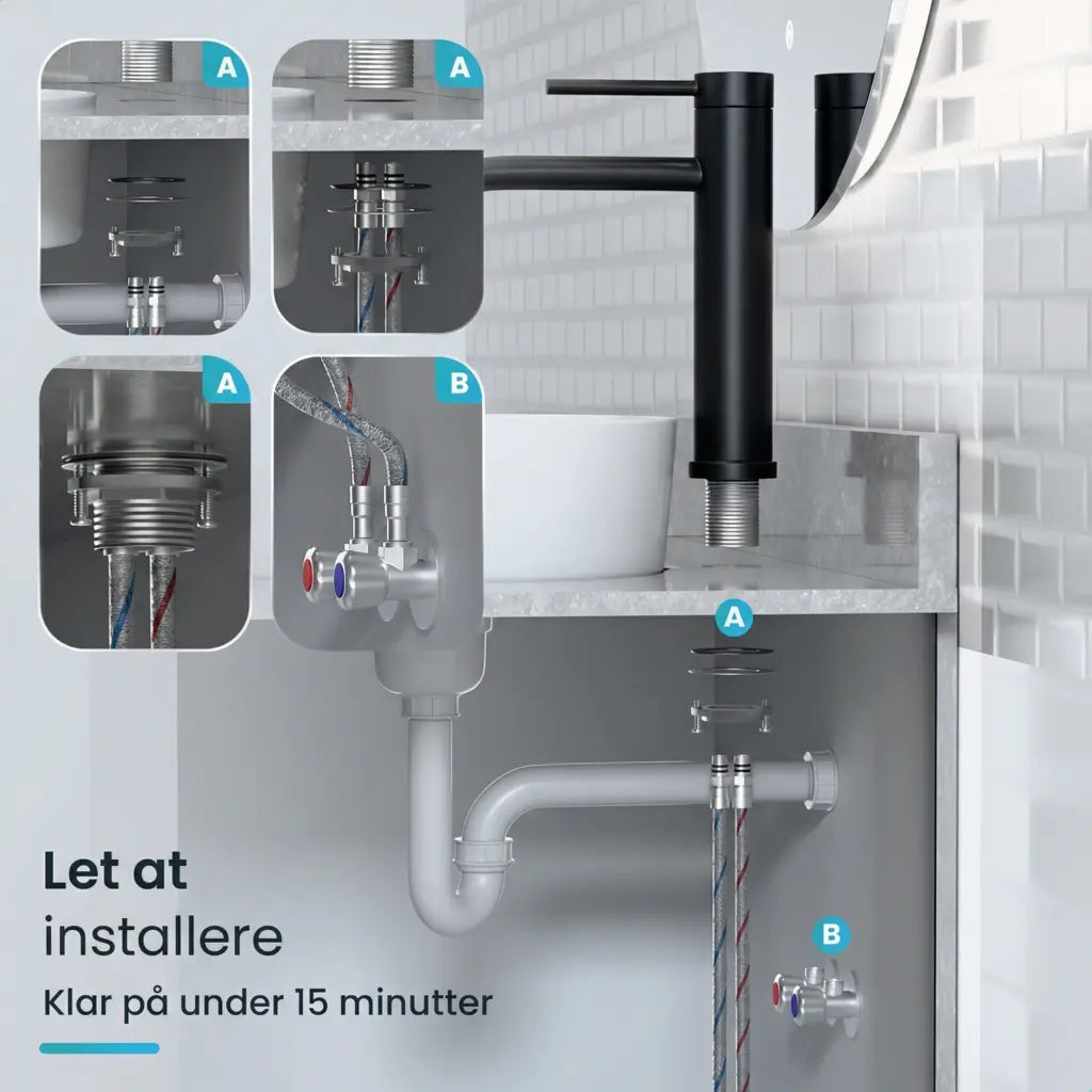 Håndvaskarmatur – WC – Sort [NYX] - Forudbestil