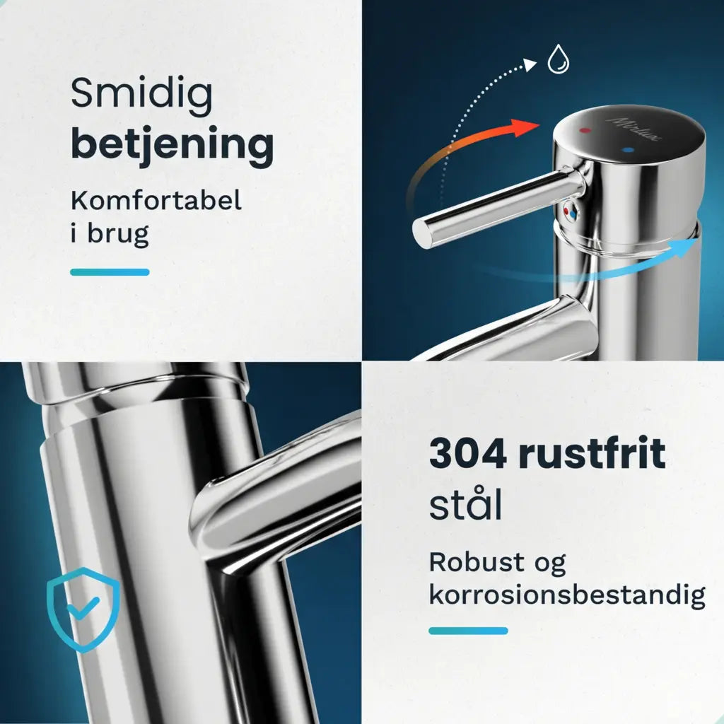 Håndvaskarmatur – WC – Krom [HELIOS]