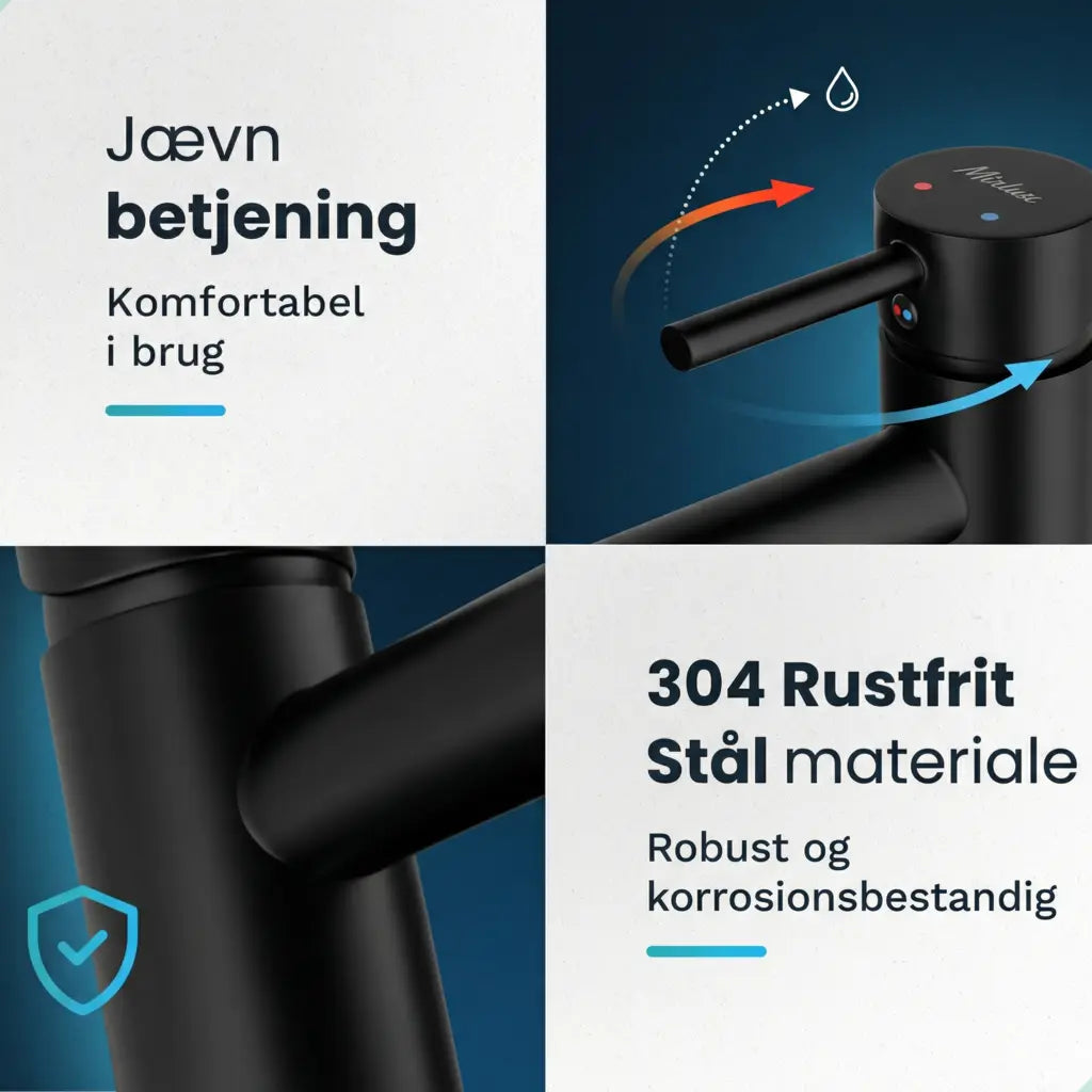 Håndvaskarmatur – WC – Sort [ZOE]