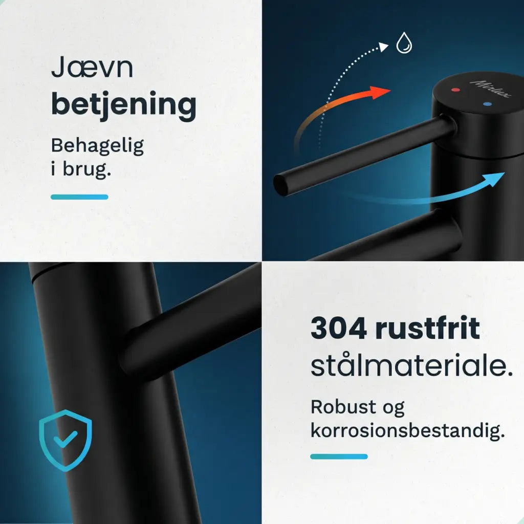 Håndvaskarmatur – WC – Sort [NYX] - Forudbestil