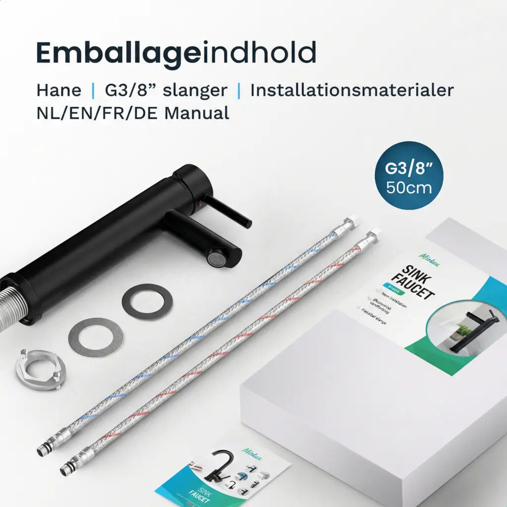 Håndvaskarmatur – WC – Sort [EIRENE]