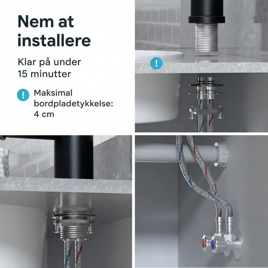Håndvaskarmatur – WC – Sort [THALIA]